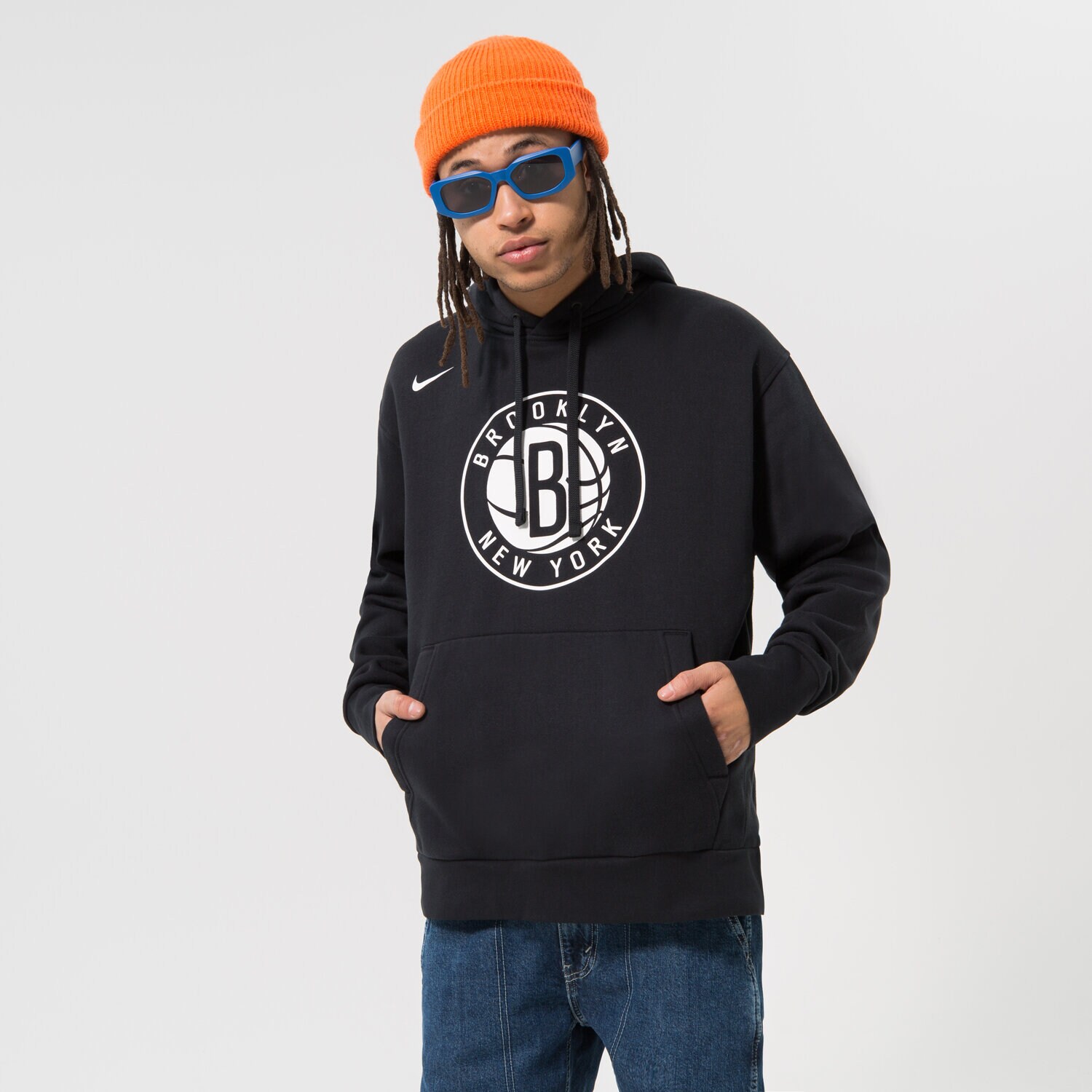 Bărbați bluză NIKE BLUZĂ BKN M NK FLC PO ESSNTL GX NBA DR9404-010 Negru