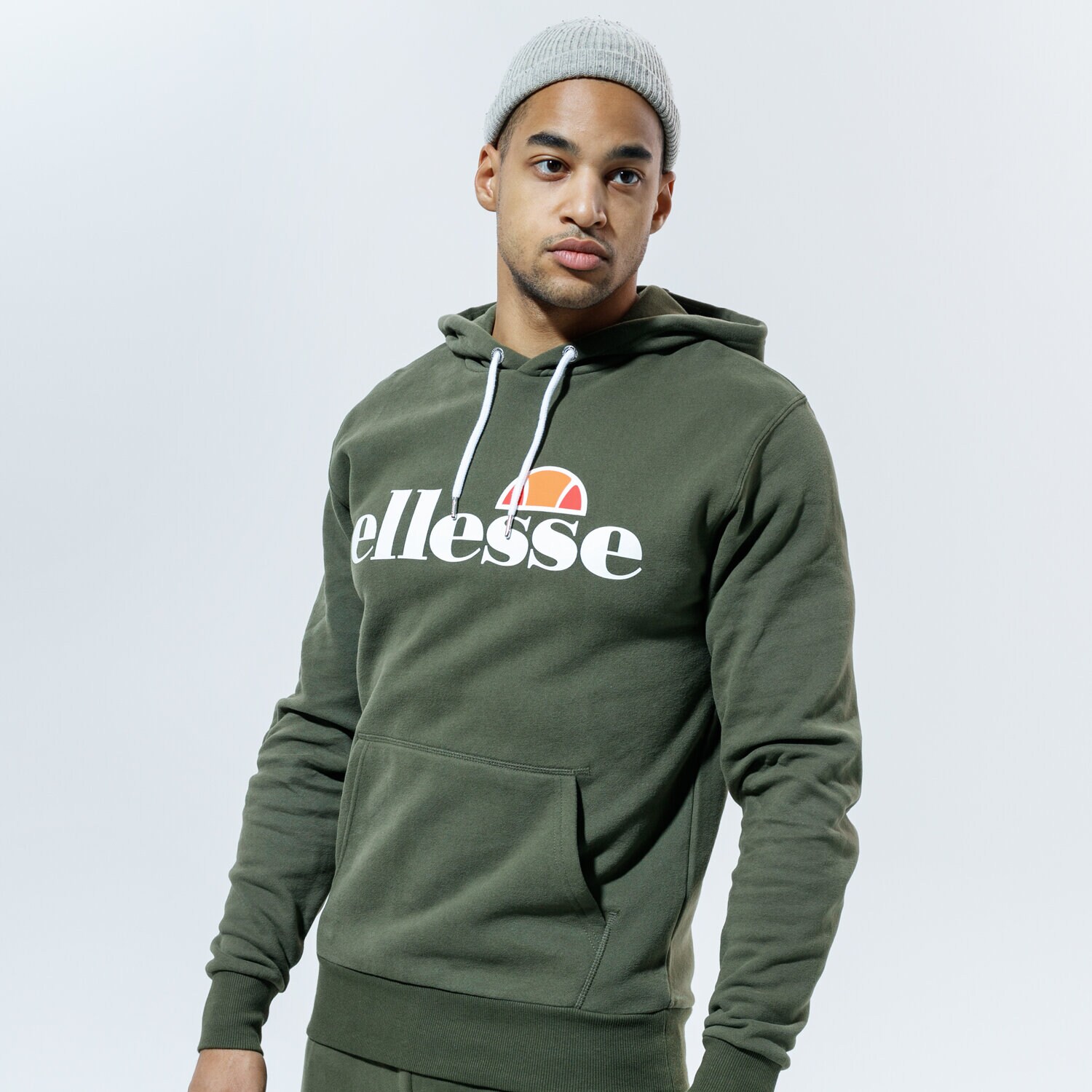 Bărbați bluză ELLESSE BLUZĂ CU GLUGĂ SL GOTTERO KHA SHC07407506 Kaki