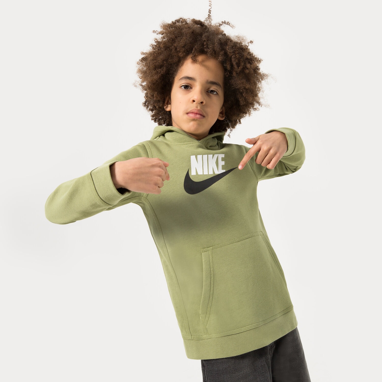 Copii bluză NIKE BLUZĂ CU GLUGĂ SPORTSWEAR CLUB FLEECE BOY CJ7861-334 Verde