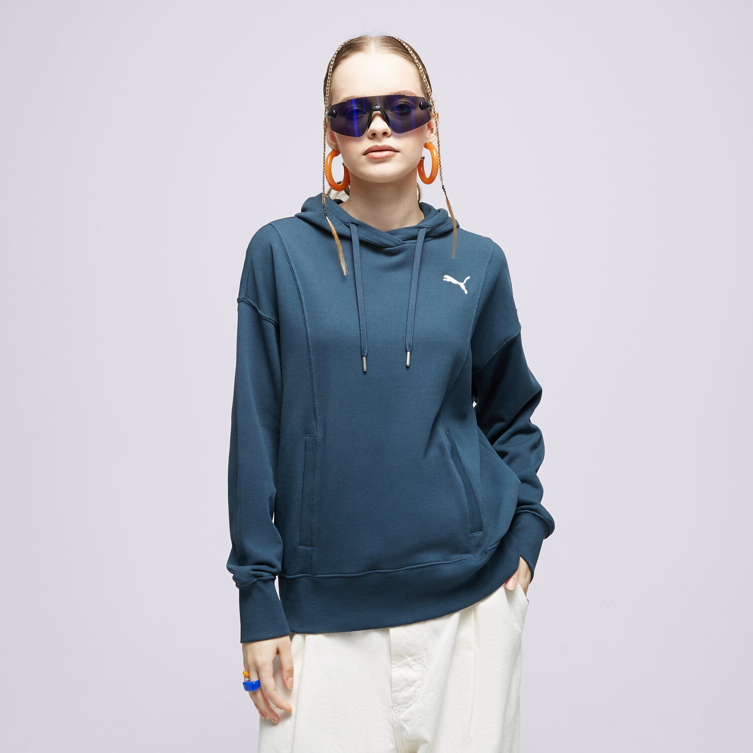 Femei bluză PUMA BLUZĂ CU GLUGĂ HER HOODIE TR 673110 16 Verde