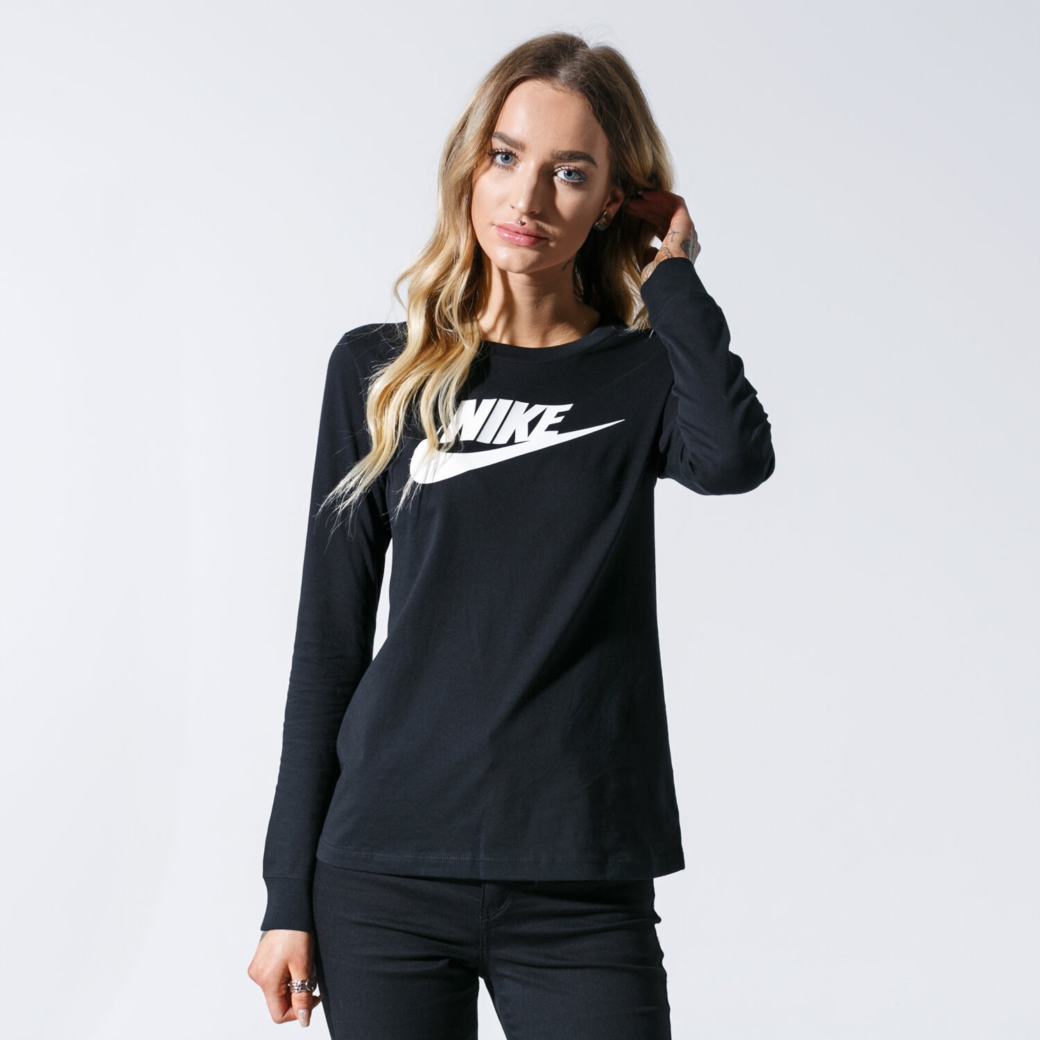 Femei tricou NIKE TRICOU LS SPORTSWEAR ICON FTRA BV6171-010 Negru