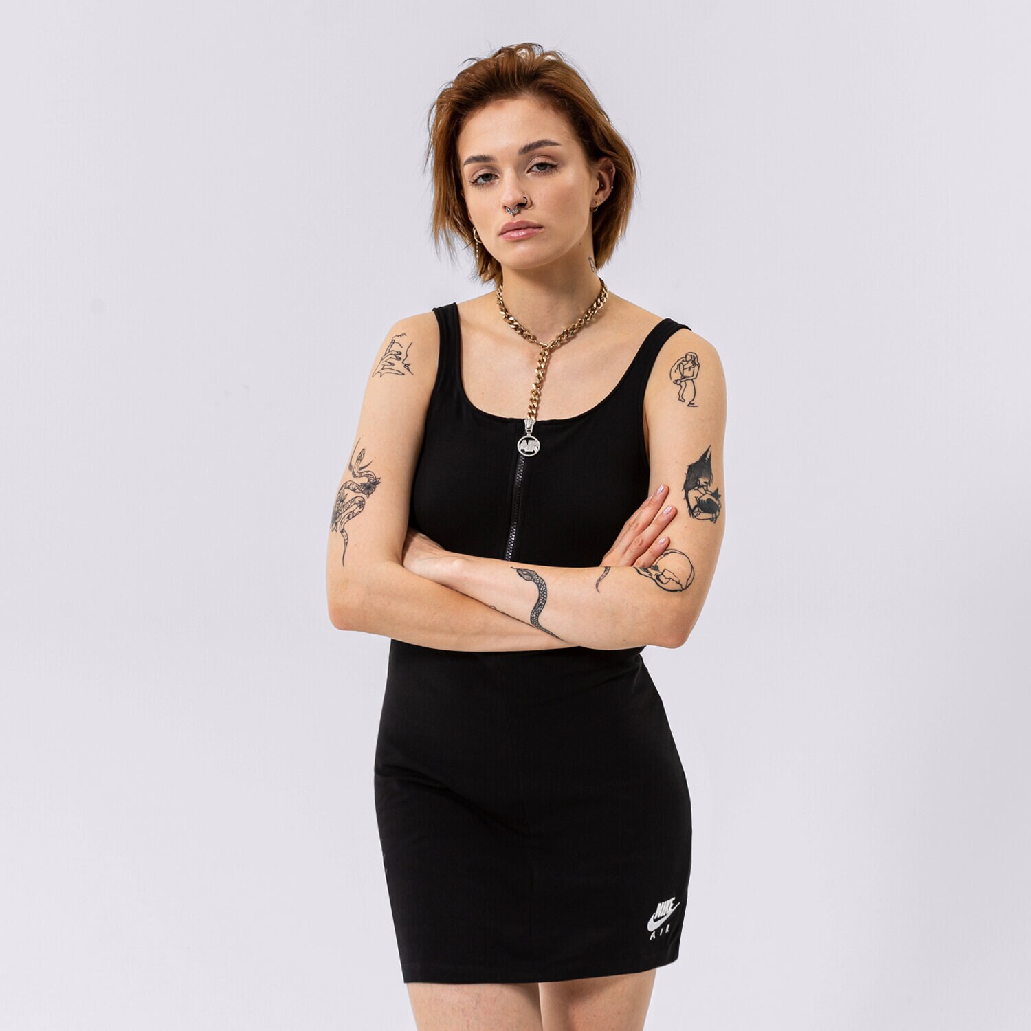 Femei rochii și fuste NIKE ROCHIE DM6458-010 Negru