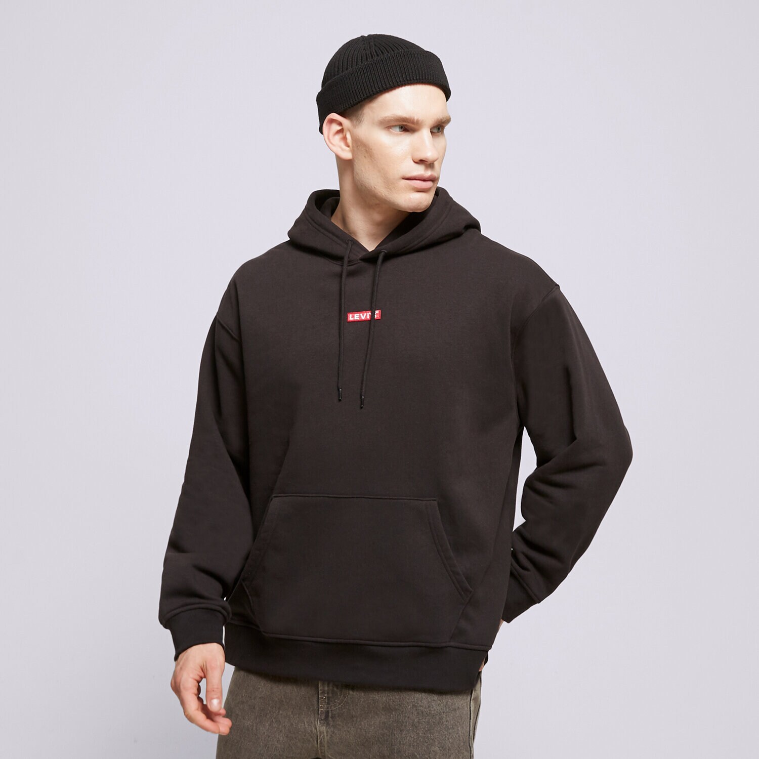 Bărbați bluză LEVI'S BLUZĂ CU GLUGĂ RELAXED BABY TAB HOODIE A42330001 Negru
