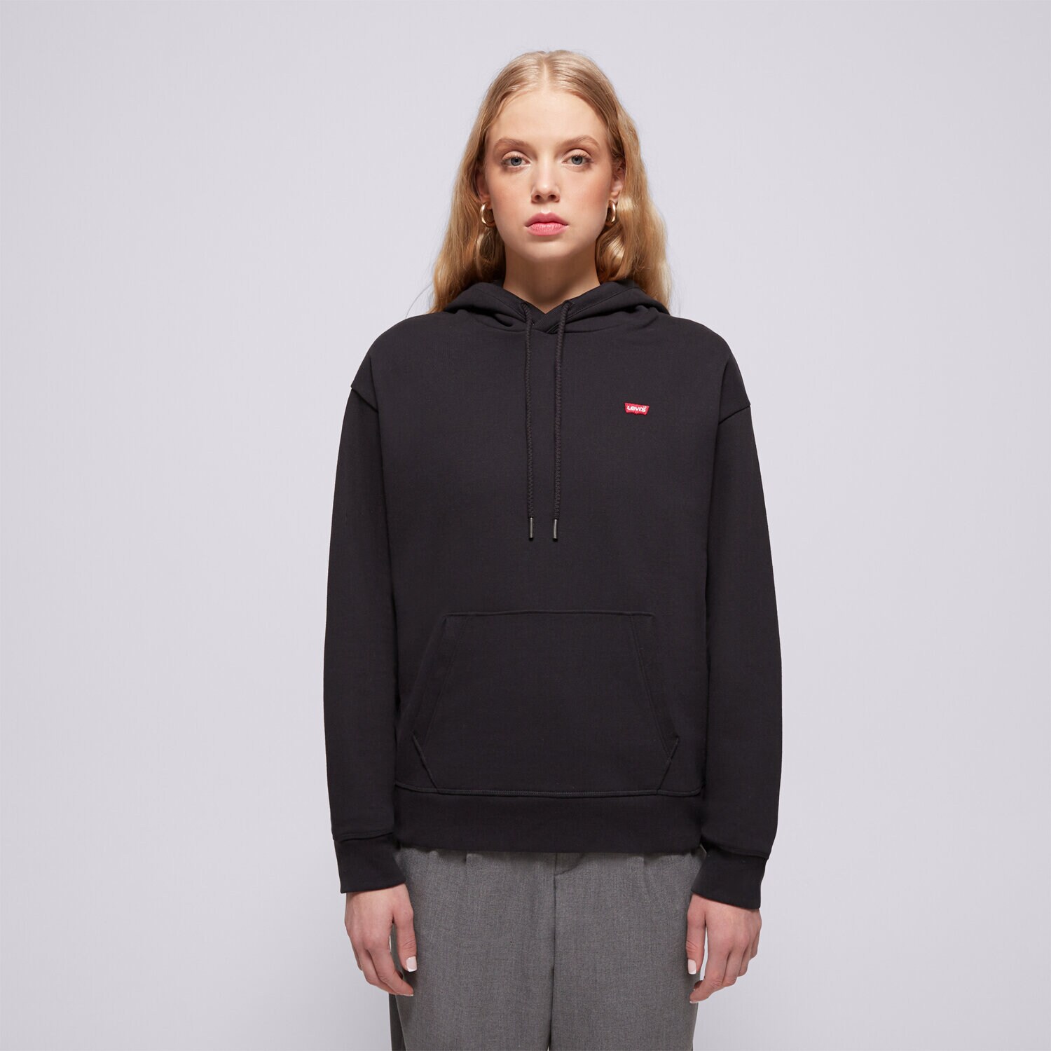 Femei bluză LEVI'S BLUZĂ CU GLUGĂ STANDARD HOODIE 24693-0002 Negru