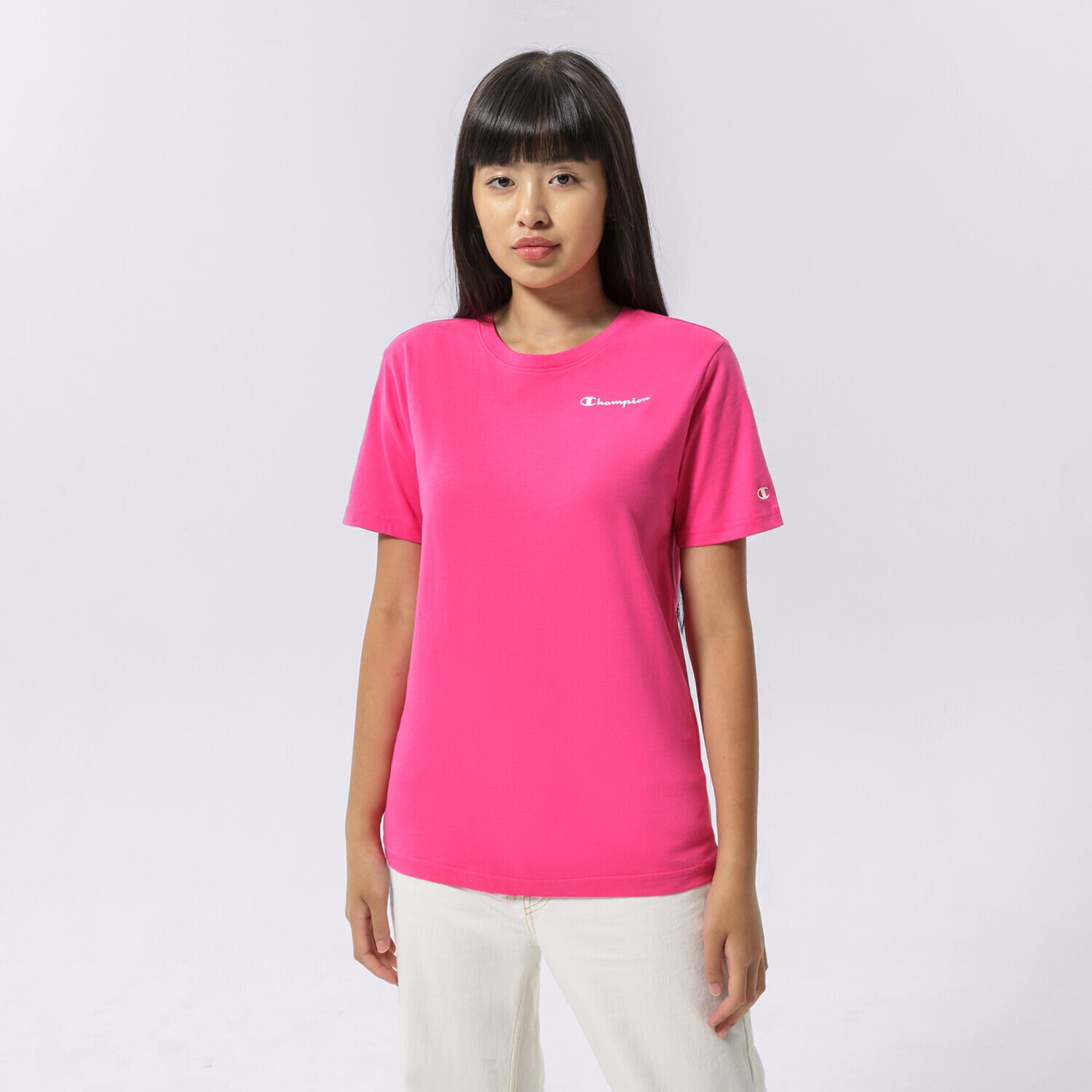 Femei tricou CHAMPION TRICOU CREWNECK TRICOU 115939PS025 Roz