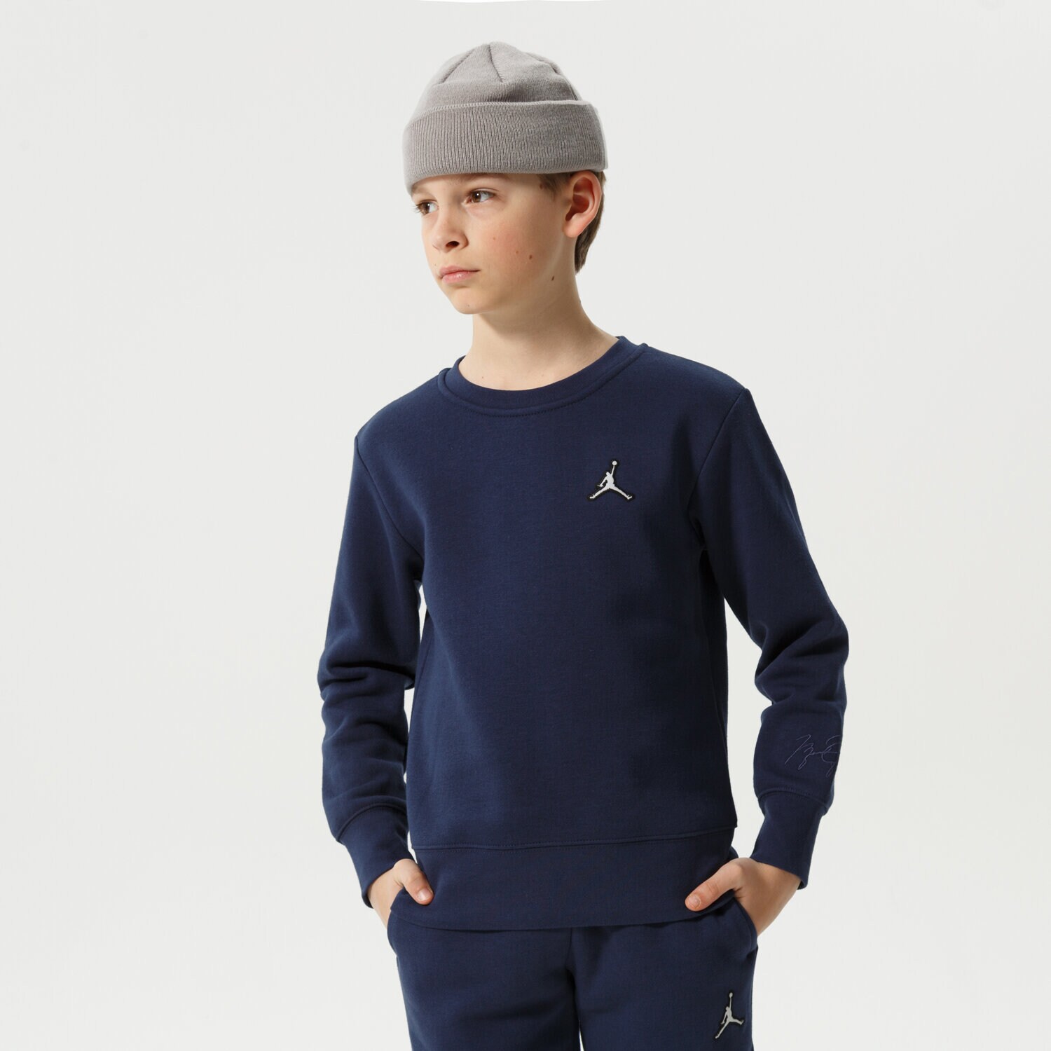 Copii bluză JORDAN BLUZĂ JUMPMAN ESSENTIALS CREW BOY 95B130-U90 Bleumarin