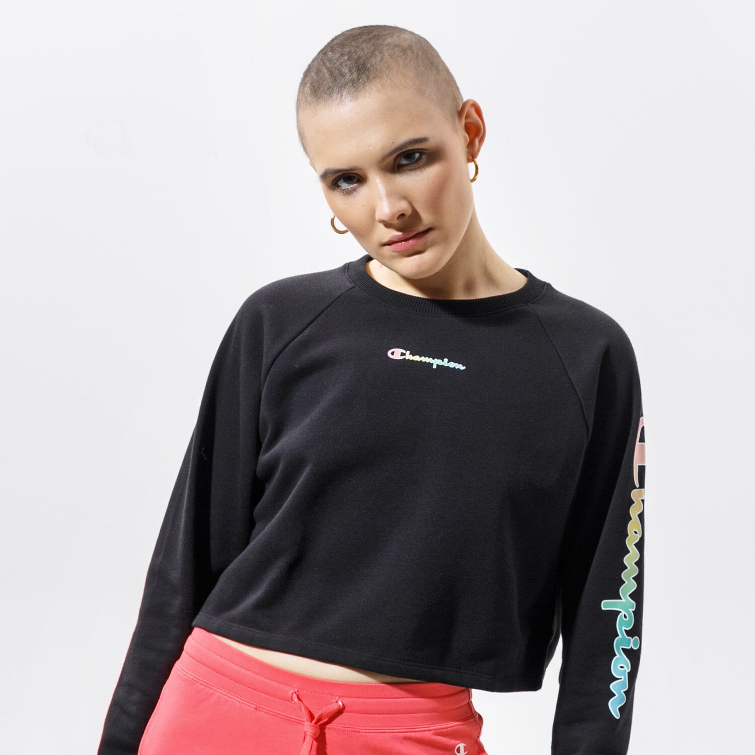 Femei bluză CHAMPION BLUZĂ CREWNECK SWEATSHIRT 114079KK001 Negru