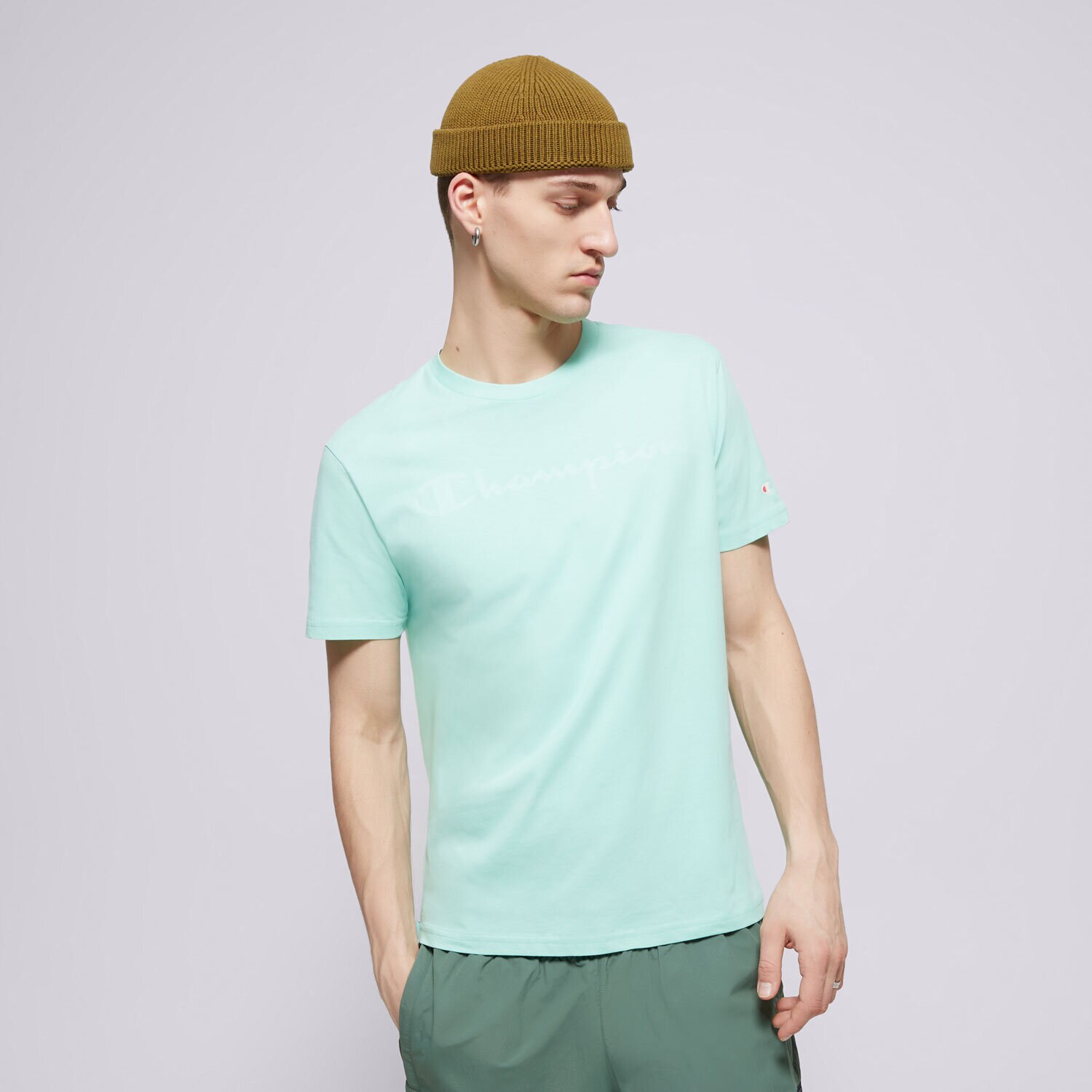 Bărbați tricou CHAMPION TRICOU CREWNECK TEE 216957GS101 Verde