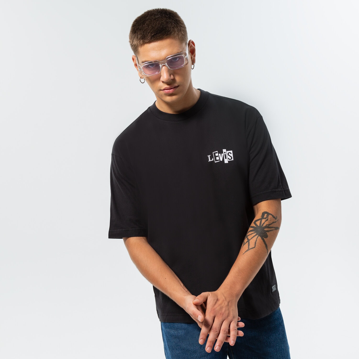 Bărbați tricou LEVI'S TRICOU SKATE GRAPHIC BOX TEE A1005-0000 Negru