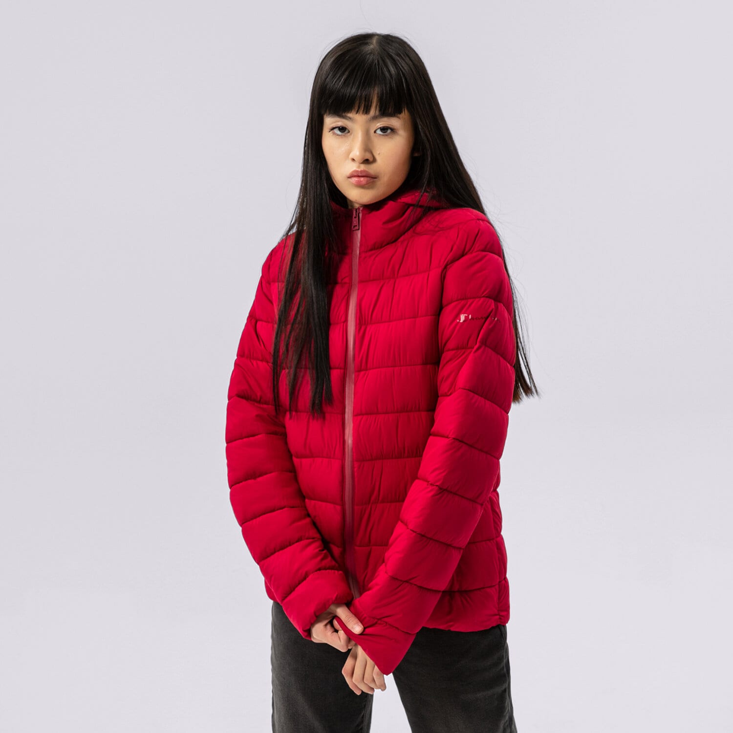 Femei geacă de iarnă CHAMPION JACHETĂ DE IARNĂ HOODED POLYFILLED JACKET 114549RS061 Bordo