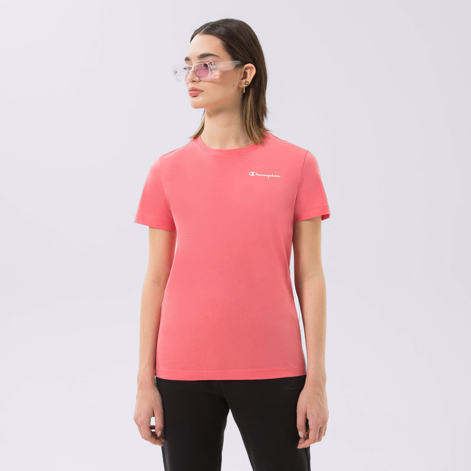 Femei tricou CHAMPION TRICOU CREWNECK TRICOU 115426PS171 Roz