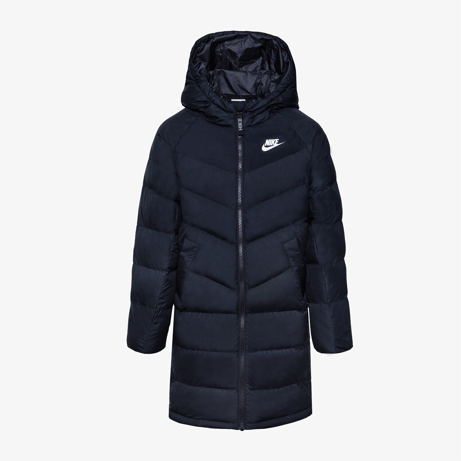 Jachetă de sezon pentru copii (primăvară/toamnă) NIKE JACHETĂ PADDED PARKA GIRL DX1268-010 Negru