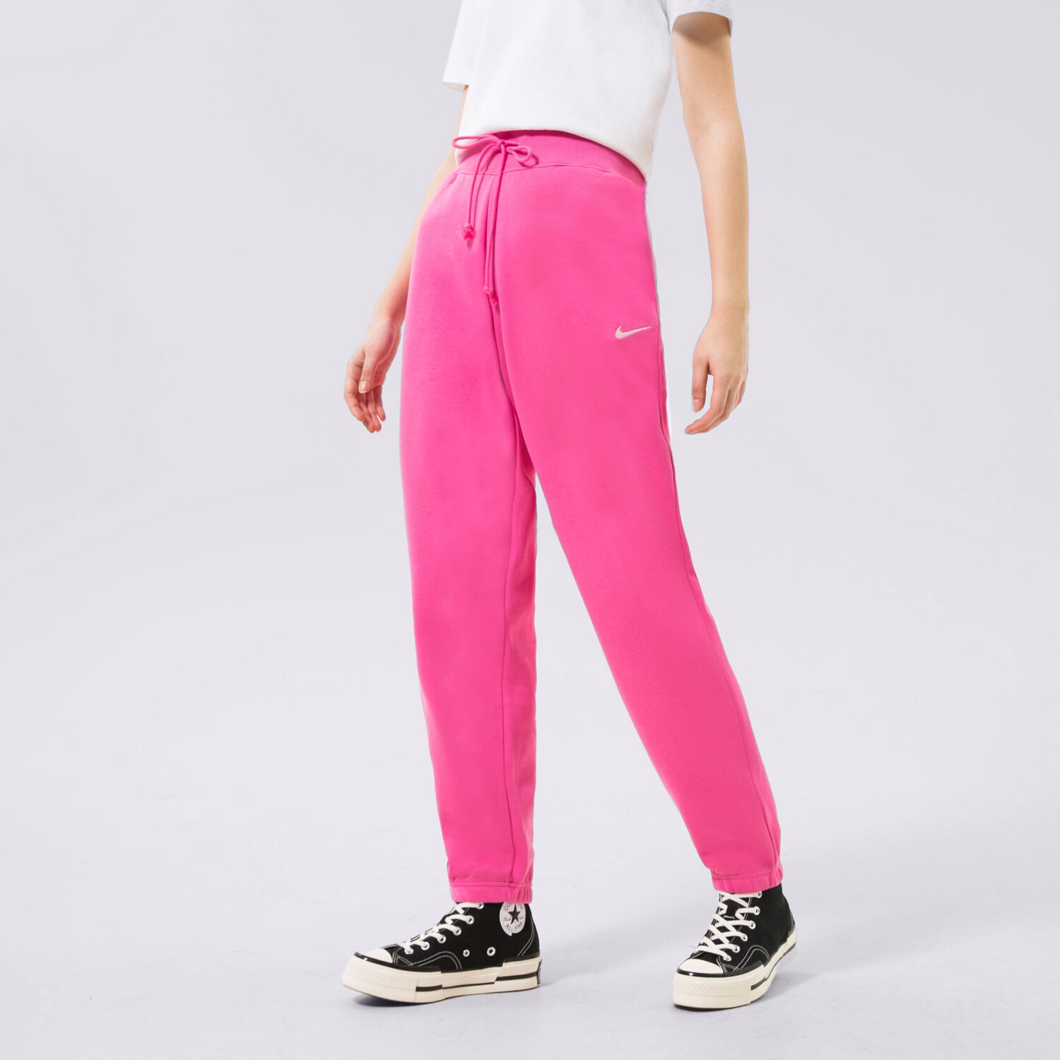 Femei pantaloni NIKE PANTALONI  W NSW PHNX FLC HR OS PANT DQ5887-684 Roz