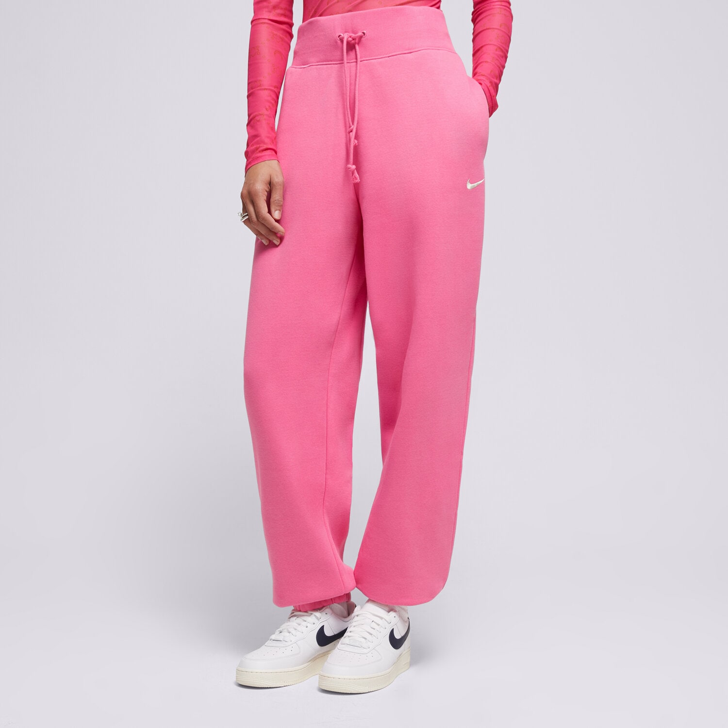 Femei pantaloni NIKE PANTALONI W NSW PHNX FLC HR OS PANT DQ5887-684 Roz