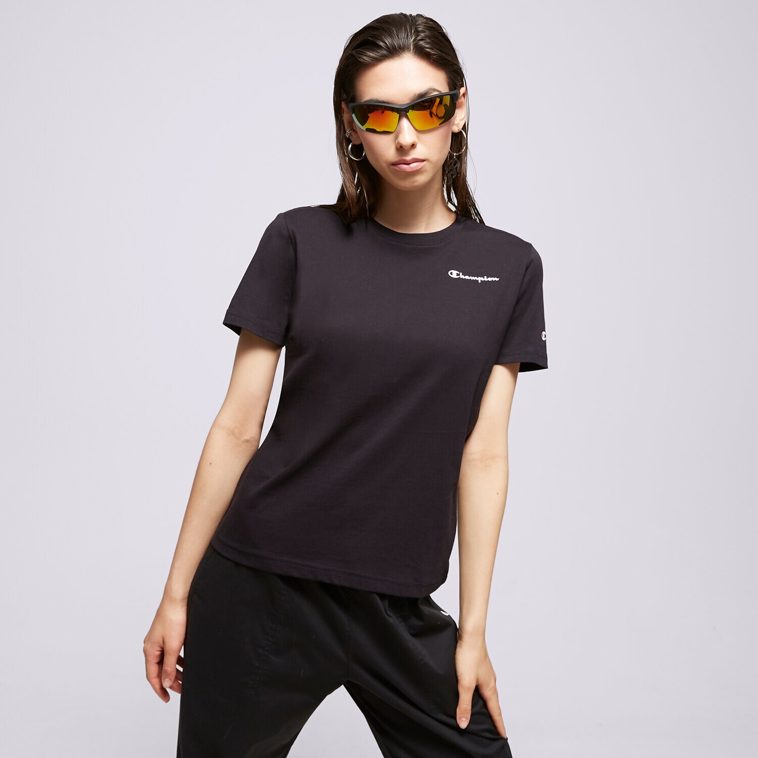 Femei tricou CHAMPION TRICOU CREWNECK TRICOU 1115939KK001 Negru
