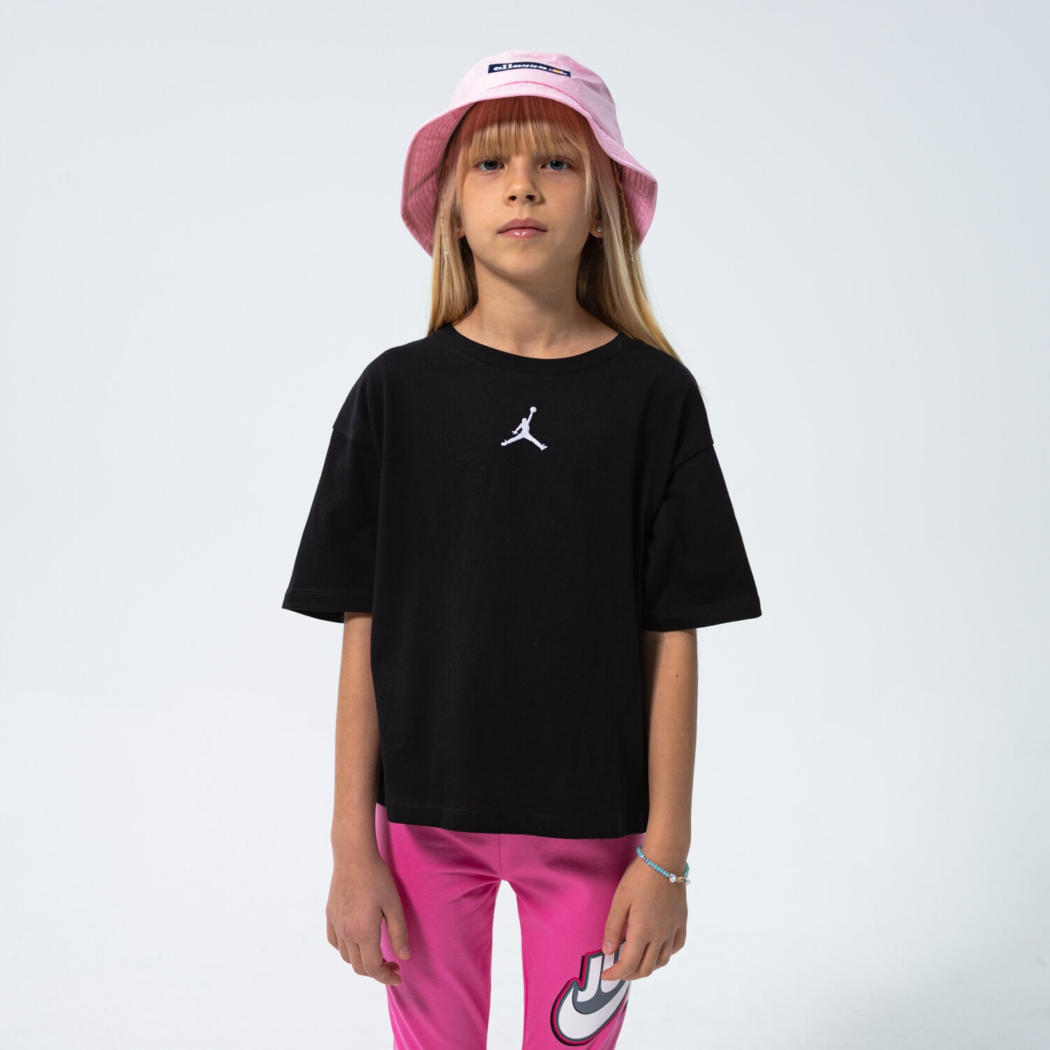 Copii tricou JORDAN TRICOU ESSENTIALS GIRL 45A770-023 Negru