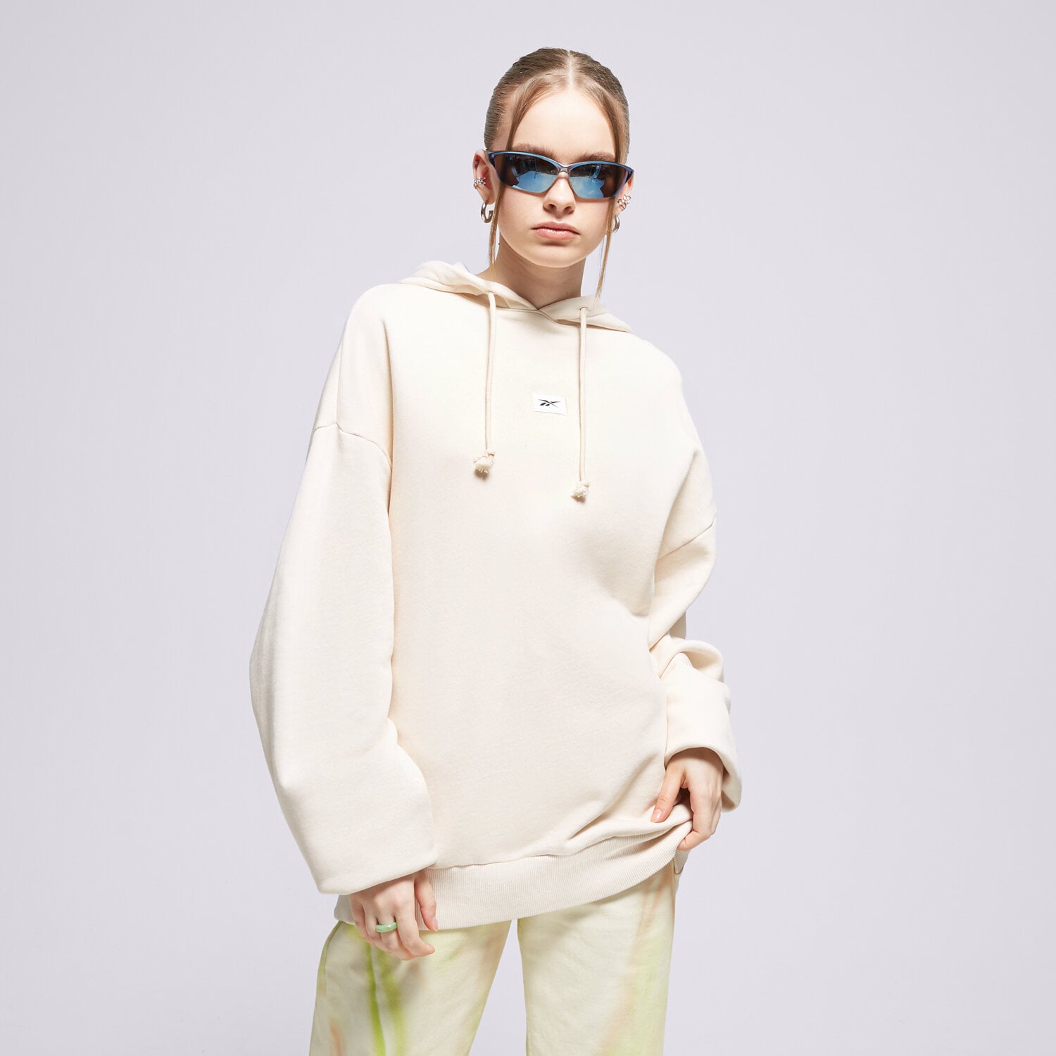Femei bluză REEBOK BLUZĂ CU GLUGĂ CL RBK ND HOODIE HS4745 Alb