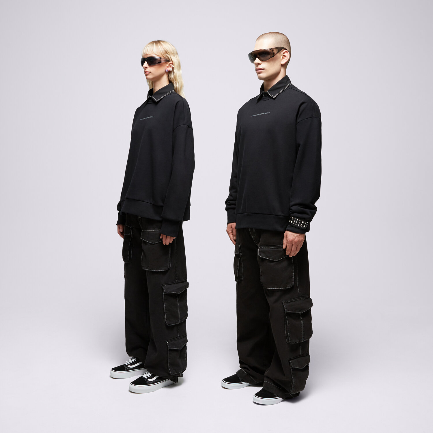 Femei bluză S.NOW JOB SIZEER CREWNECK “I DON'T KNOW” BLACK SI123BLU51001 Negru