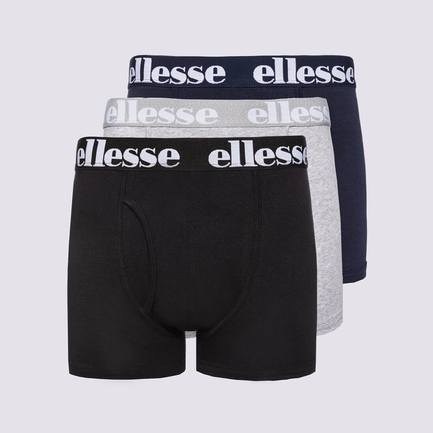 Bărbați lenjerie, boxeri ELLESSE BOXERI HALI 3PK BOXERS BLK/GREY/NAVY SHAY0614080 Mulicolor