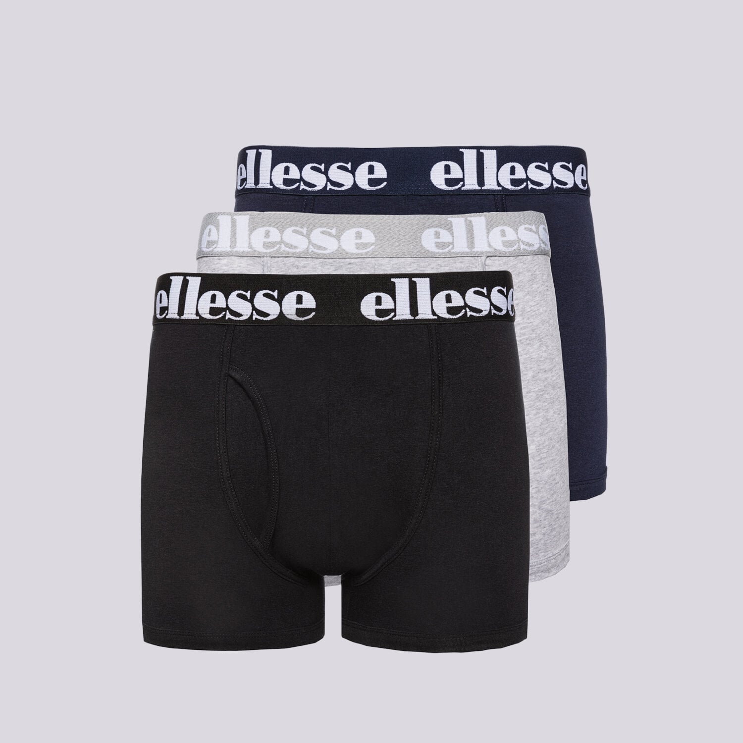 Bărbați lenjerie, boxeri ELLESSE BOXERI HALI 3PK BOXERS BLK/GREY/NAVY SHAY0614080 Mulicolor
