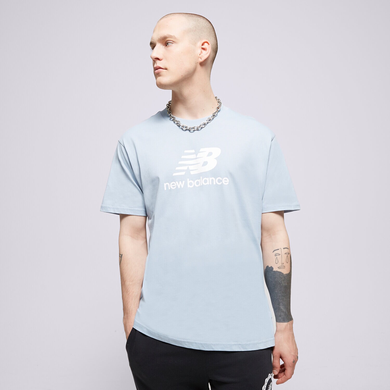 Bărbați tricou NEW BALANCE TRICOU NB ESSENTIALS LOGO TEE NT31451LAY Albastru