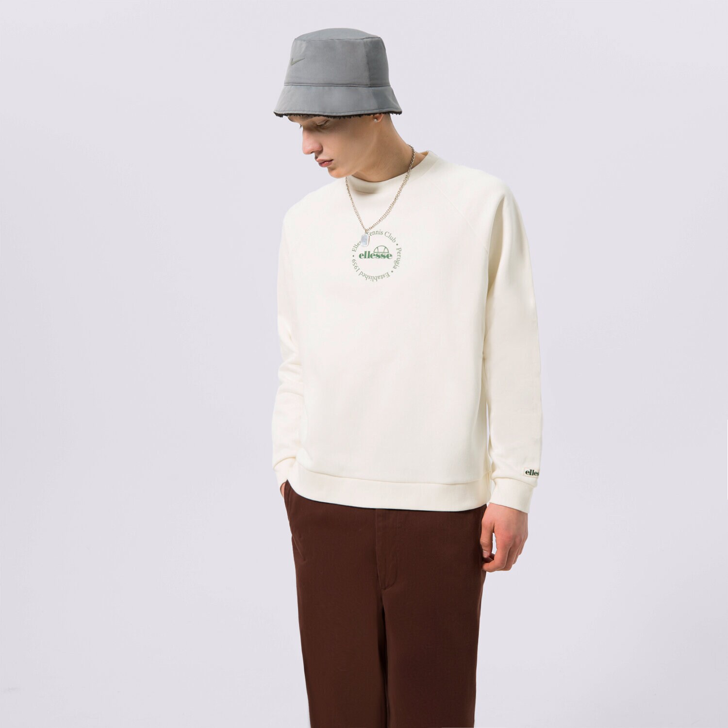 Femei bluză ELLESSE BLUZĂ VOLIERO SWEATSHIRT OFF WHT SGR17619904 Alb