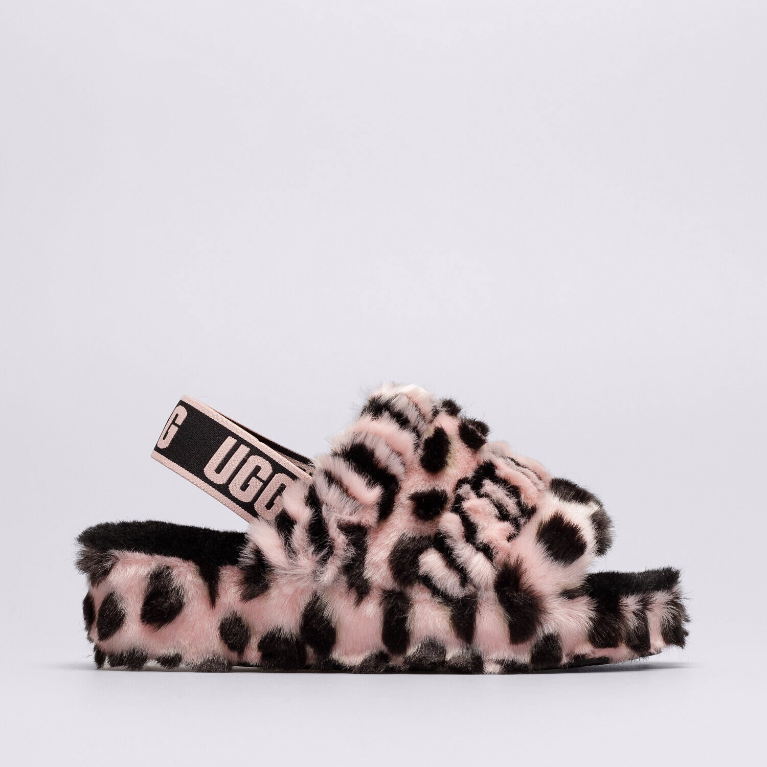 Femei șlapi UGG FLUFF YEAH ANIMALI 1127073-PINK SCALLOP Roz