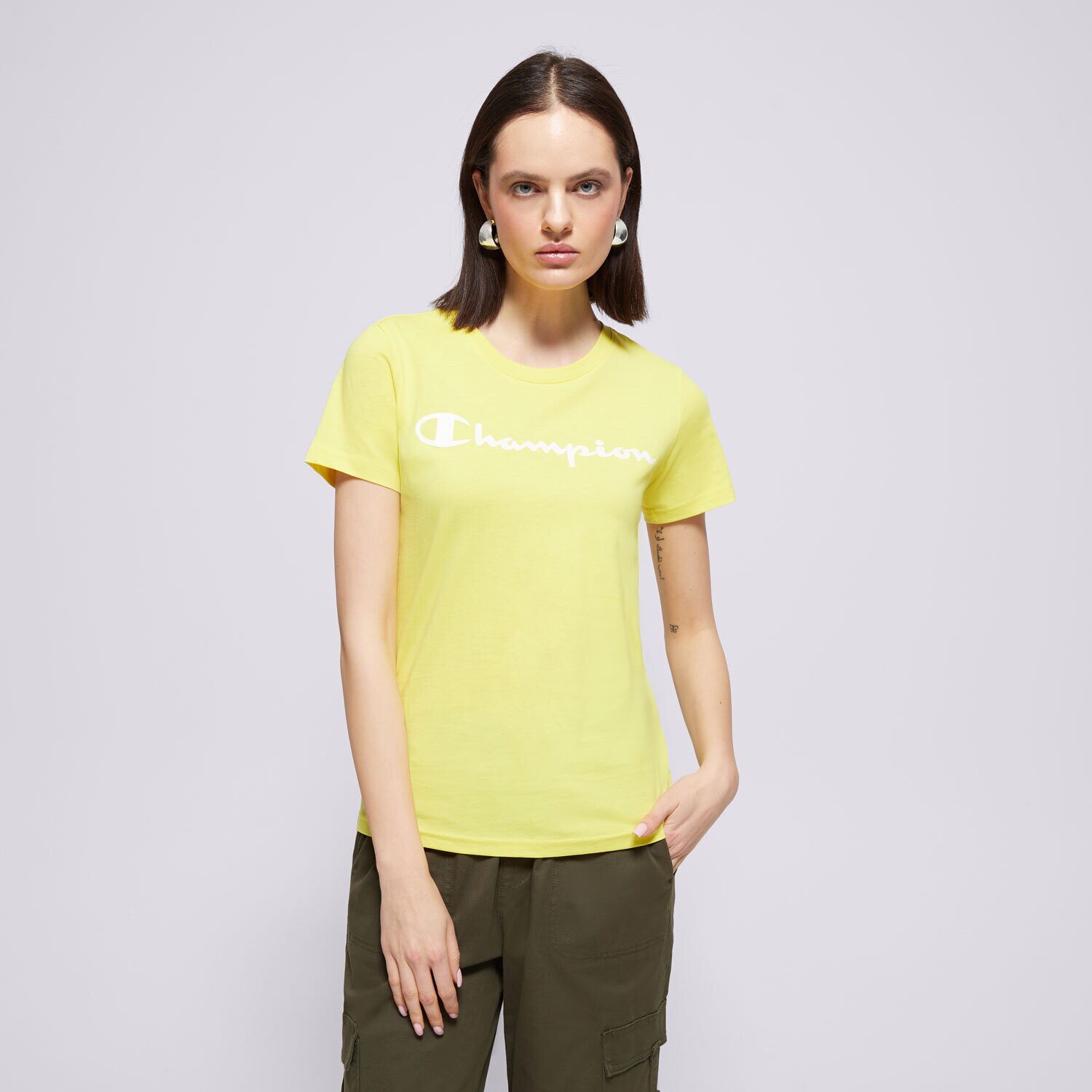 Femei tricou CHAMPION TRICOU CREWNECK TRICOU 114780YS021 Galben