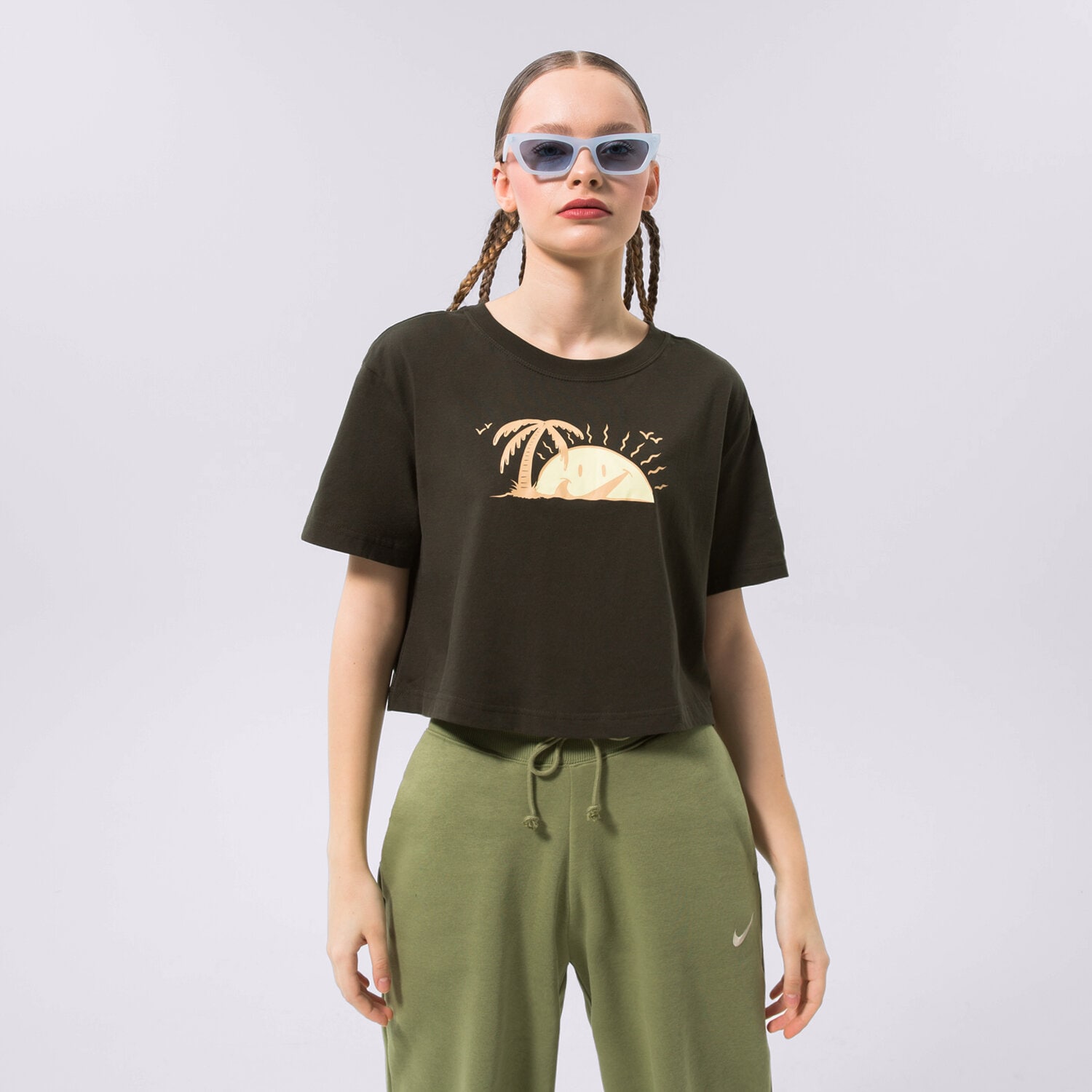 Femei tricou NIKE  TRICOU SPORTSWEAR CROP DQ3309-355 Negru