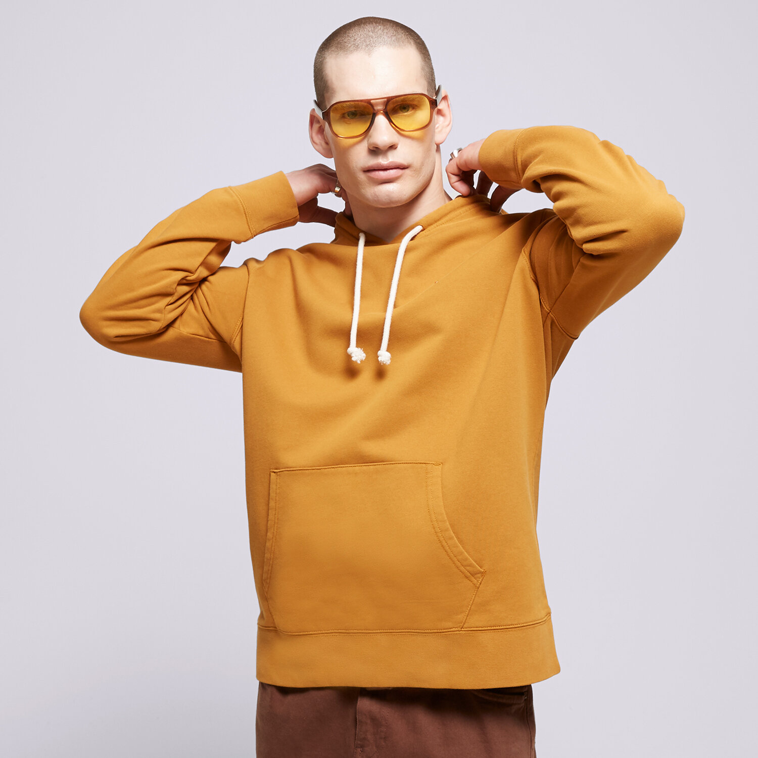 Bărbați bluză LEVI'S BLUZĂ CU GLUGĂ NEW ORIGINAL HOODIE 345810025 Maro