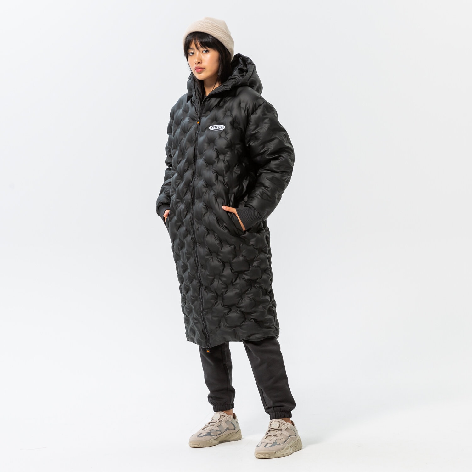 Femei geacă de iarnă ELLESSE JACHETĂ ROSANGELA PADDED JACKET BLK SGP15904011 Negru