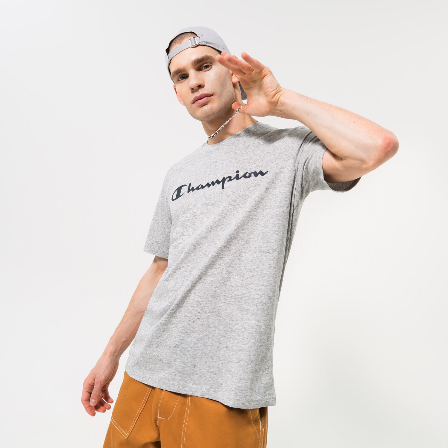 Bărbați tricou CHAMPION TRICOU CREWNECK TRICOU 218284EM021 Gri