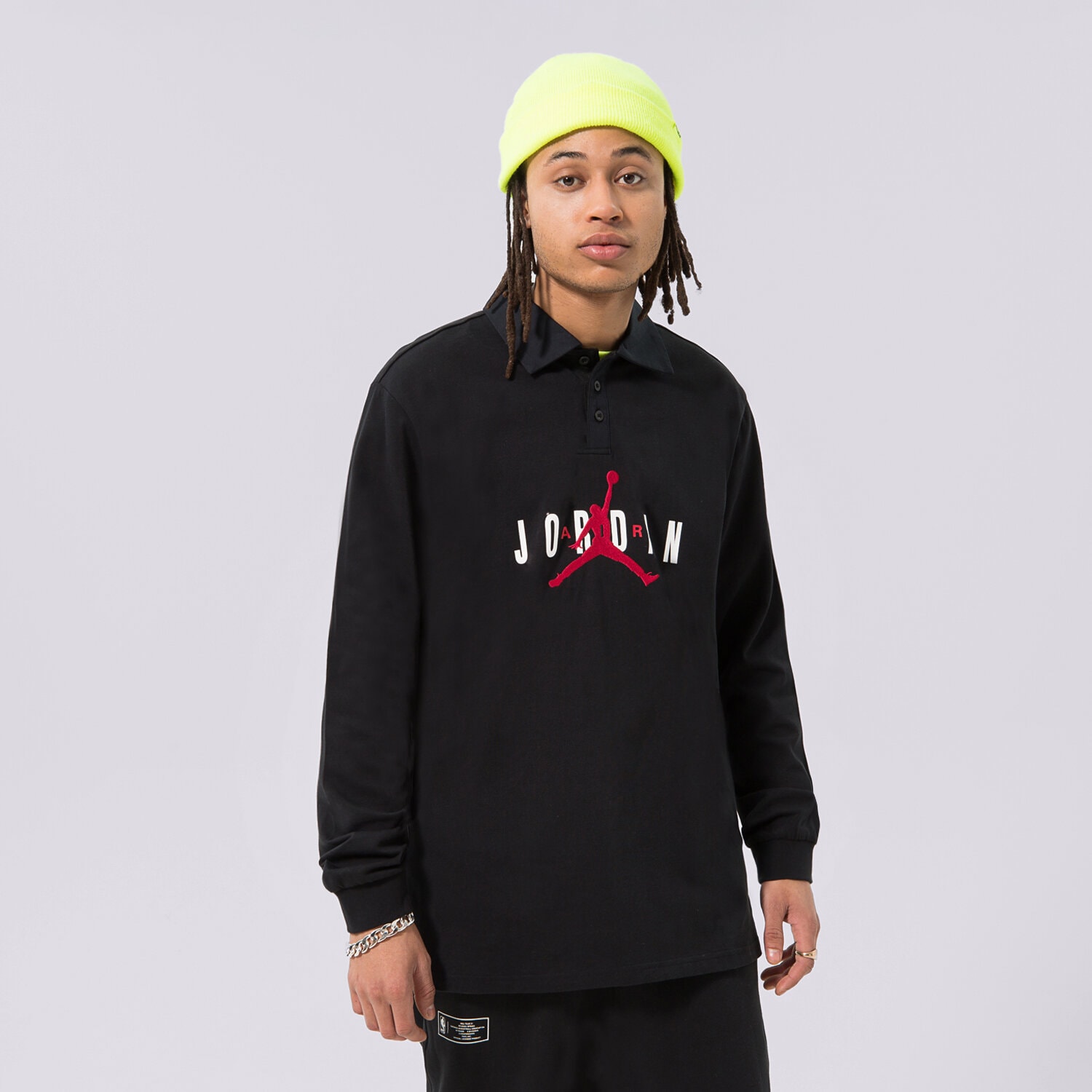 Bărbați tricou JORDAN TRICOU M J ESS RUGBY TOP DV7654-010 Negru