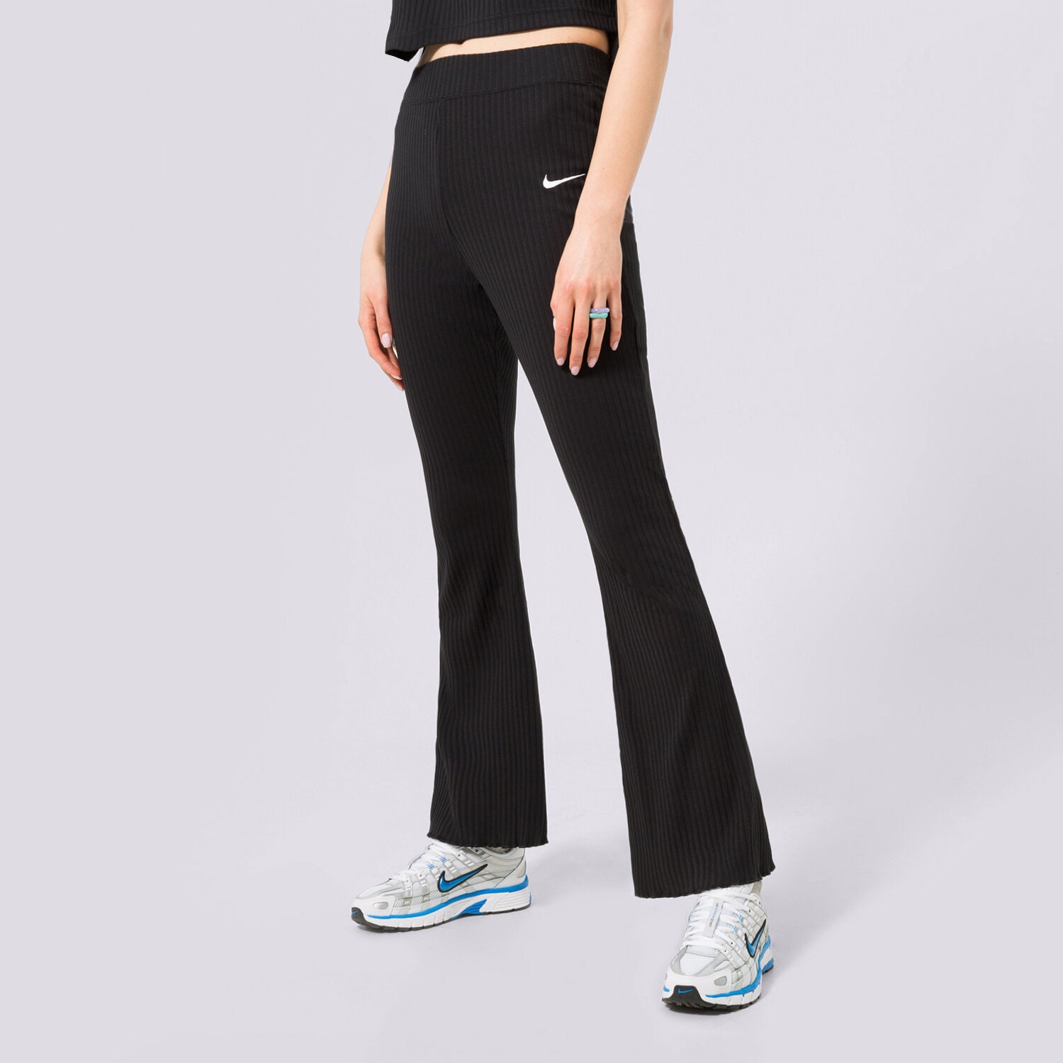Femei pantaloni NIKE PANTALONI  W NSW RIB JRSY PANT DV7868-010 Negru