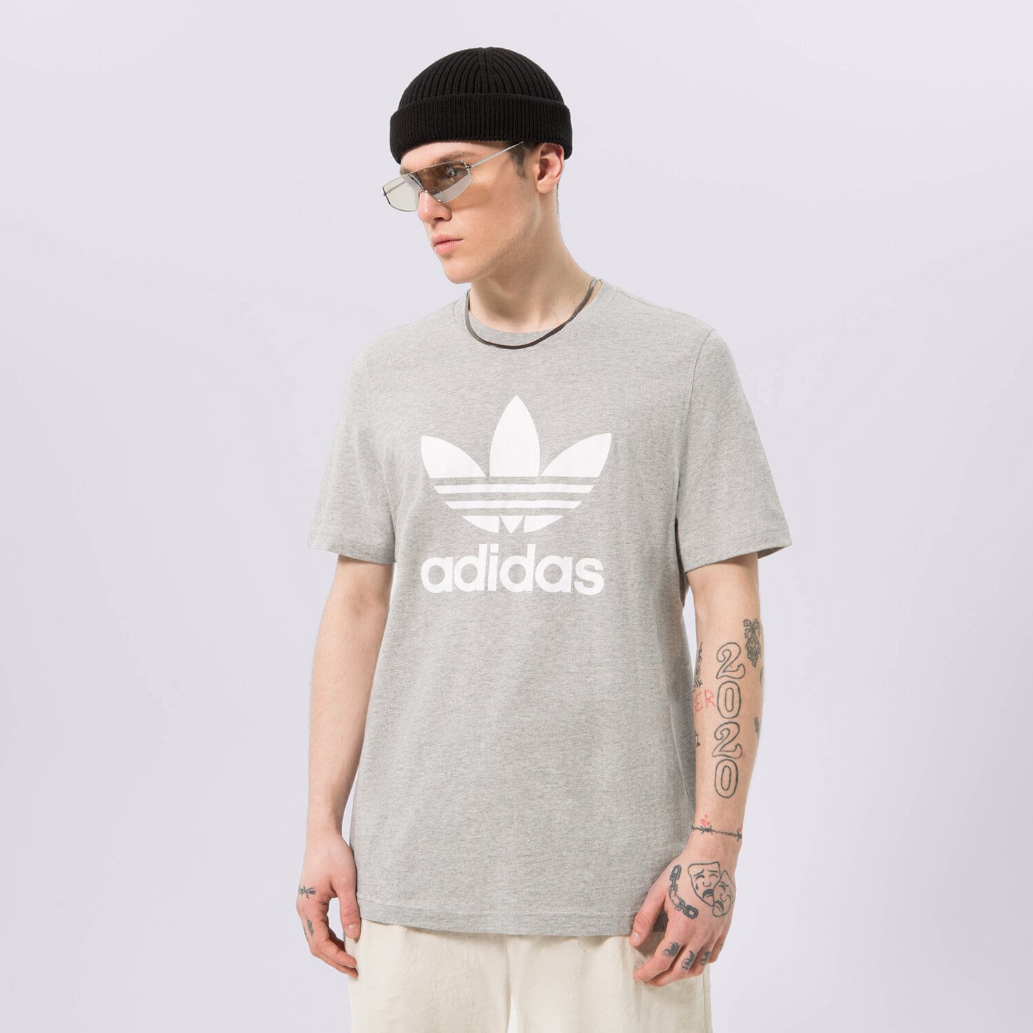Bărbați tricou ADIDAS TRICOU TREFOIL IA4817 Gri