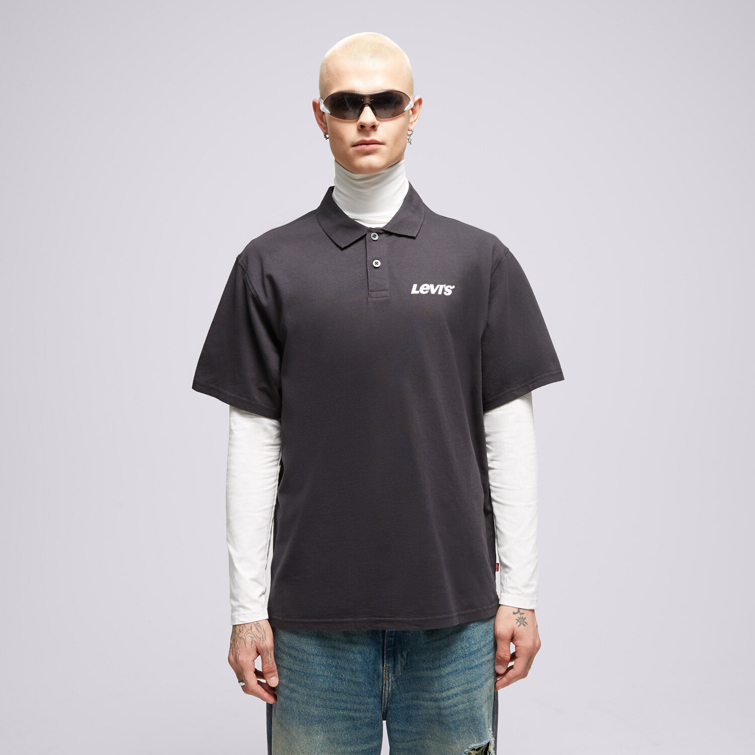 Bărbați tricou LEVI'S POLO GRAPHIC VINTAGE FIT A6146-0004 Negru