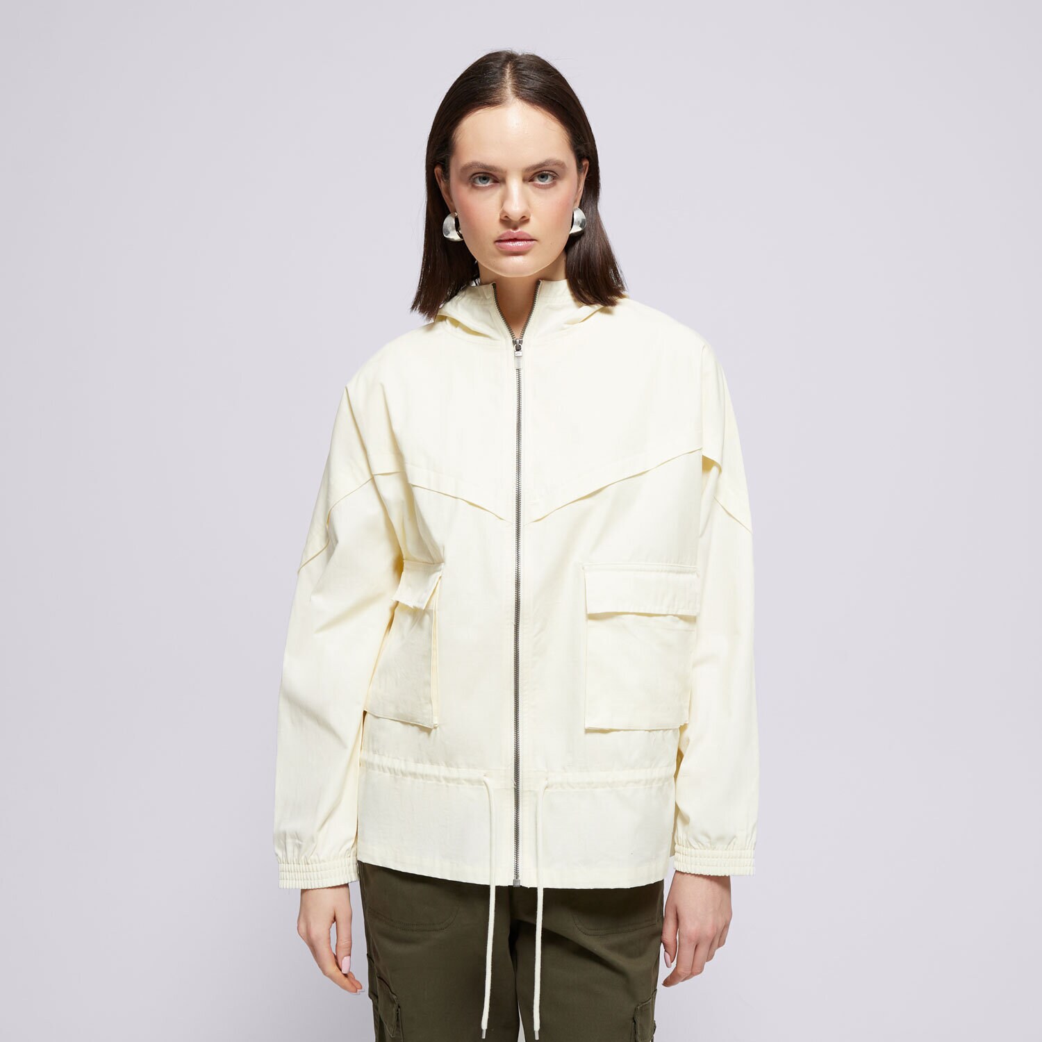 Femei jachetă NIKE JACHETĂ W NSW ICN CLSH JKT WR CANVAS CZ9328-113 Bej