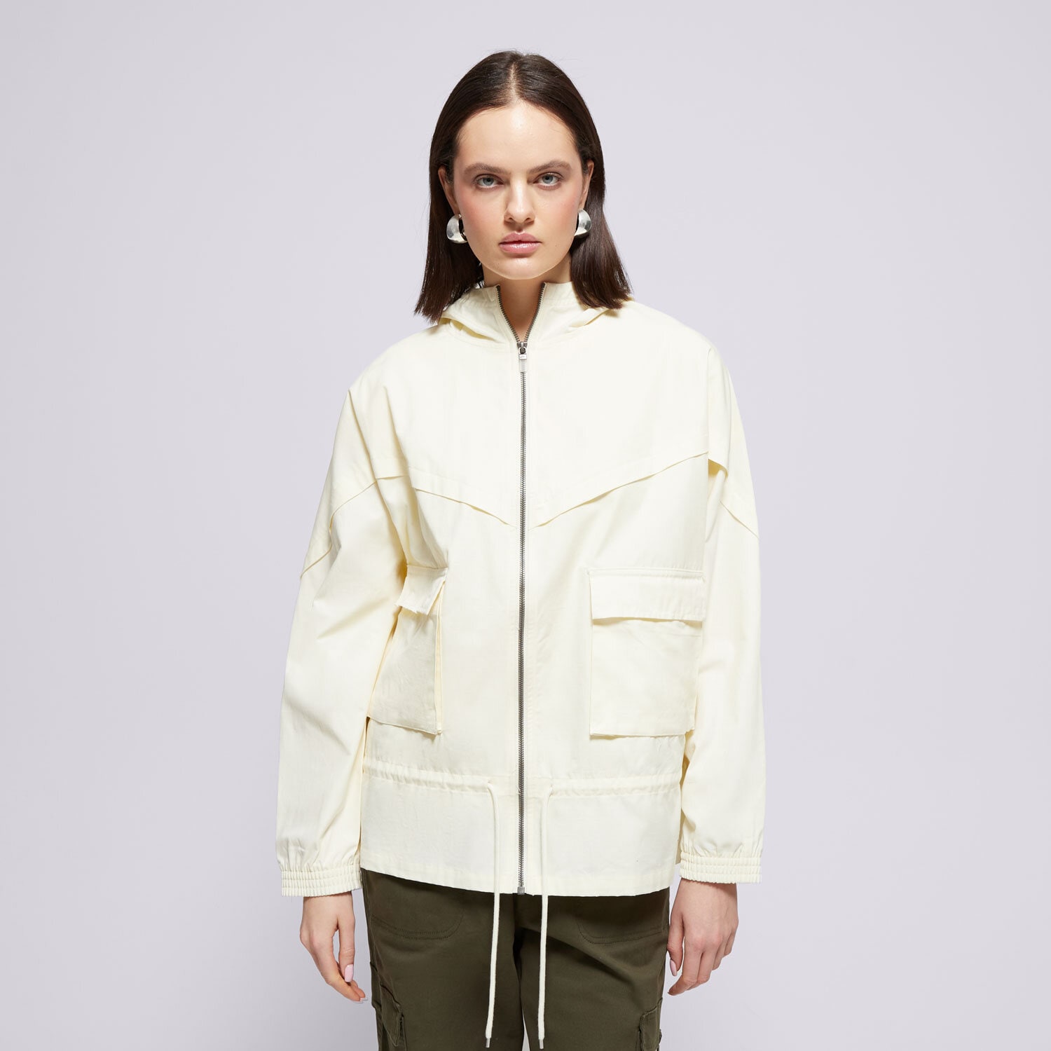 Femei jachetă NIKE JACHETĂ W NSW ICN CLSH JKT WR CANVAS CZ9328-113 Bej