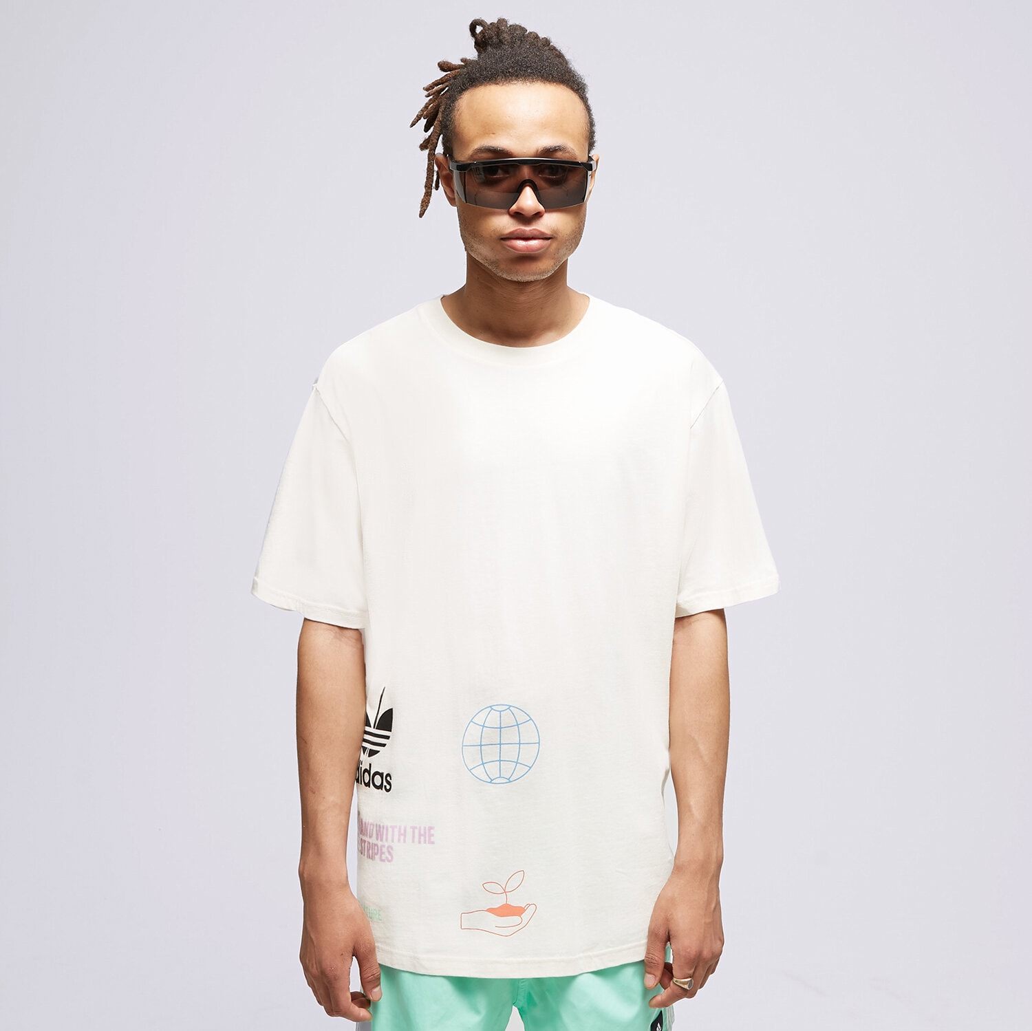 Bărbați tricou ADIDAS TRICOU MW NATURE LOGO HI2963 Alb