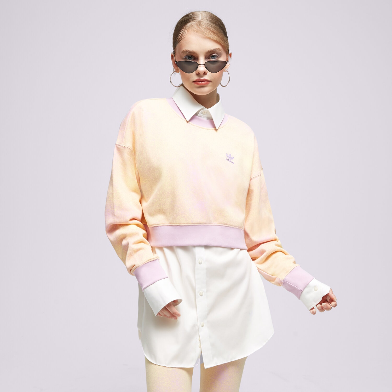 Femei bluză ADIDAS BLUZĂ AOP SWEATER HL6599 Mulicolor