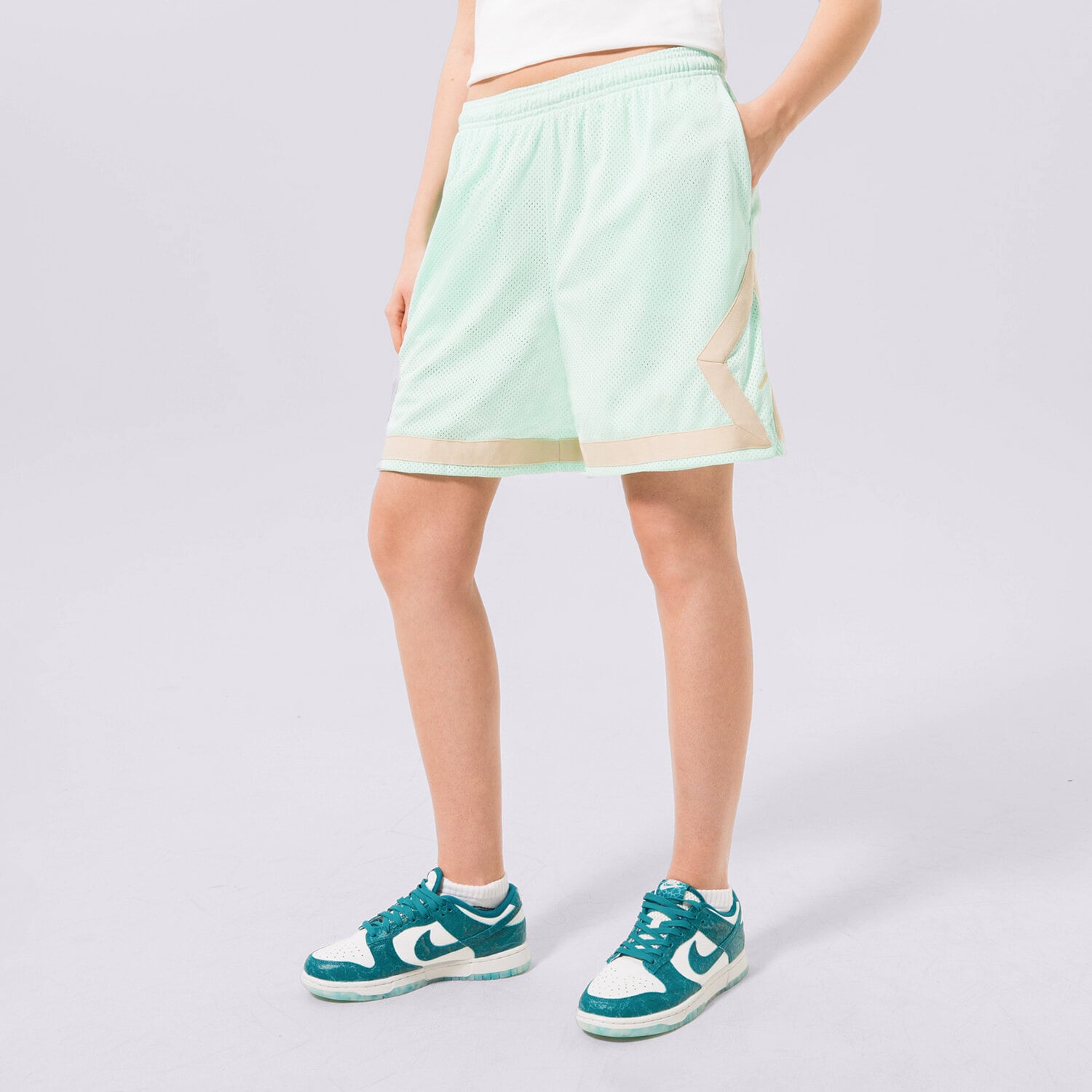 Femei pantaloni scurți JORDAN PANTALONI SCURȚI W J HERITAGE DIAMOND S COR DO5032-379 verde mentă