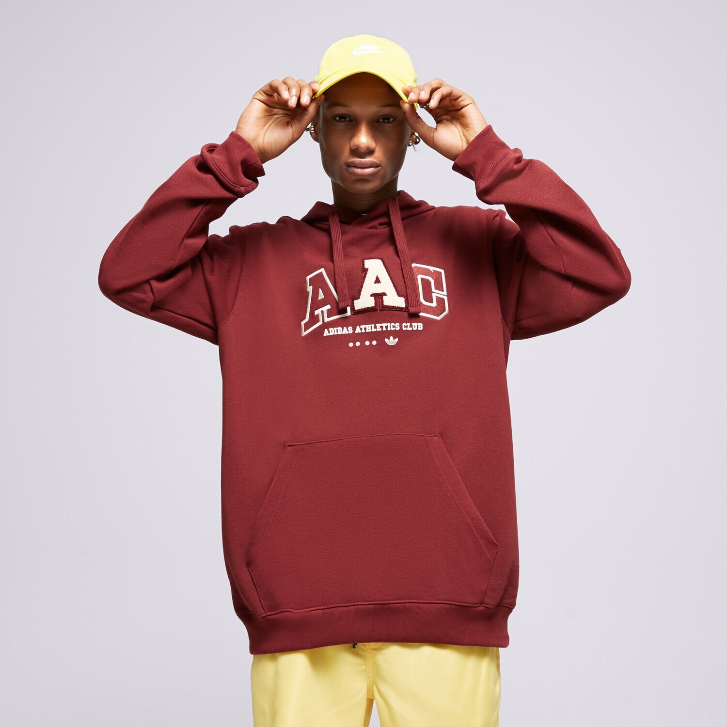 Bărbați bluză ADIDAS BLUZĂ CU GLUGĂ METRO AAC HOOD IC8383 Bordo