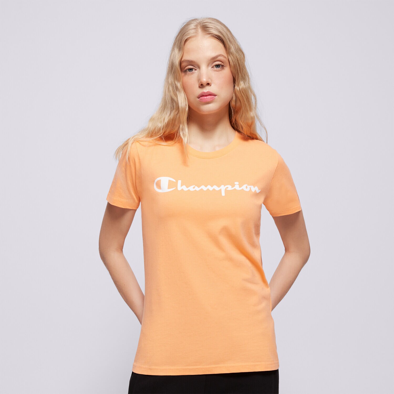 Femei tricou CHAMPION TRICOU CREWNECK TRICOU 114780PS122 Portocaliu