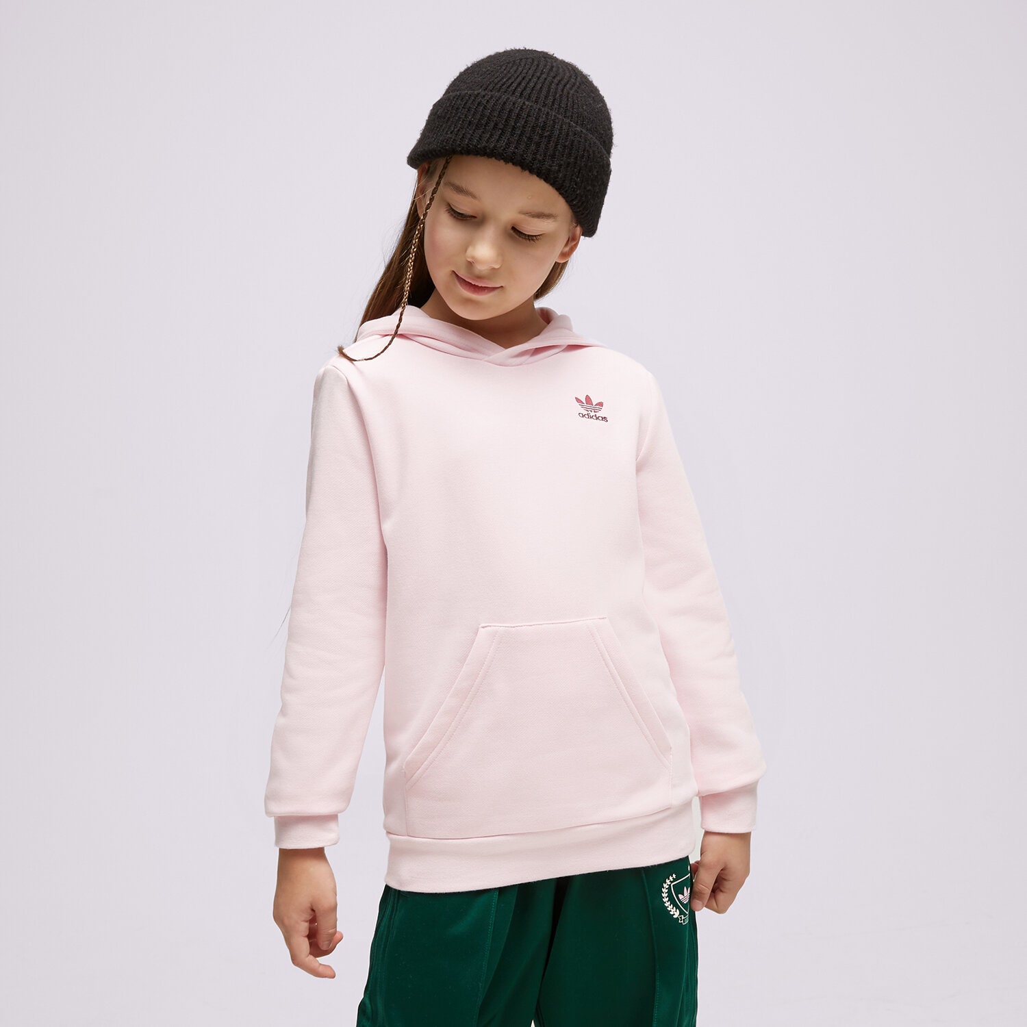 Copii bluză ADIDAS BLUZĂ CU GLUGĂ HOODIE GIRL IJ9715 Roz