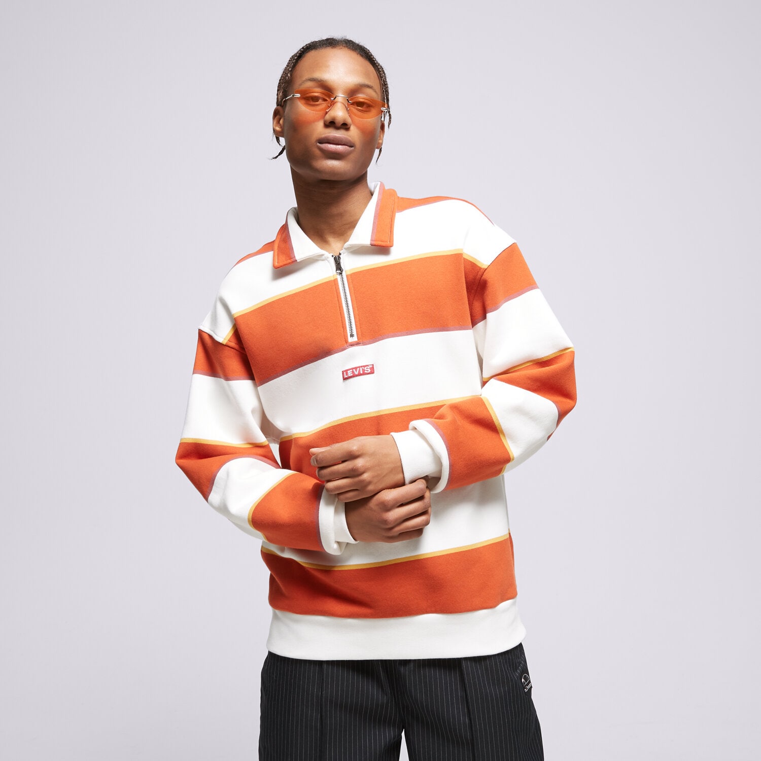 Bărbați bluză LEVI'S BLUZĂ RELAXED BABYTAB 1/4 ZIP A51560000 Mulicolor