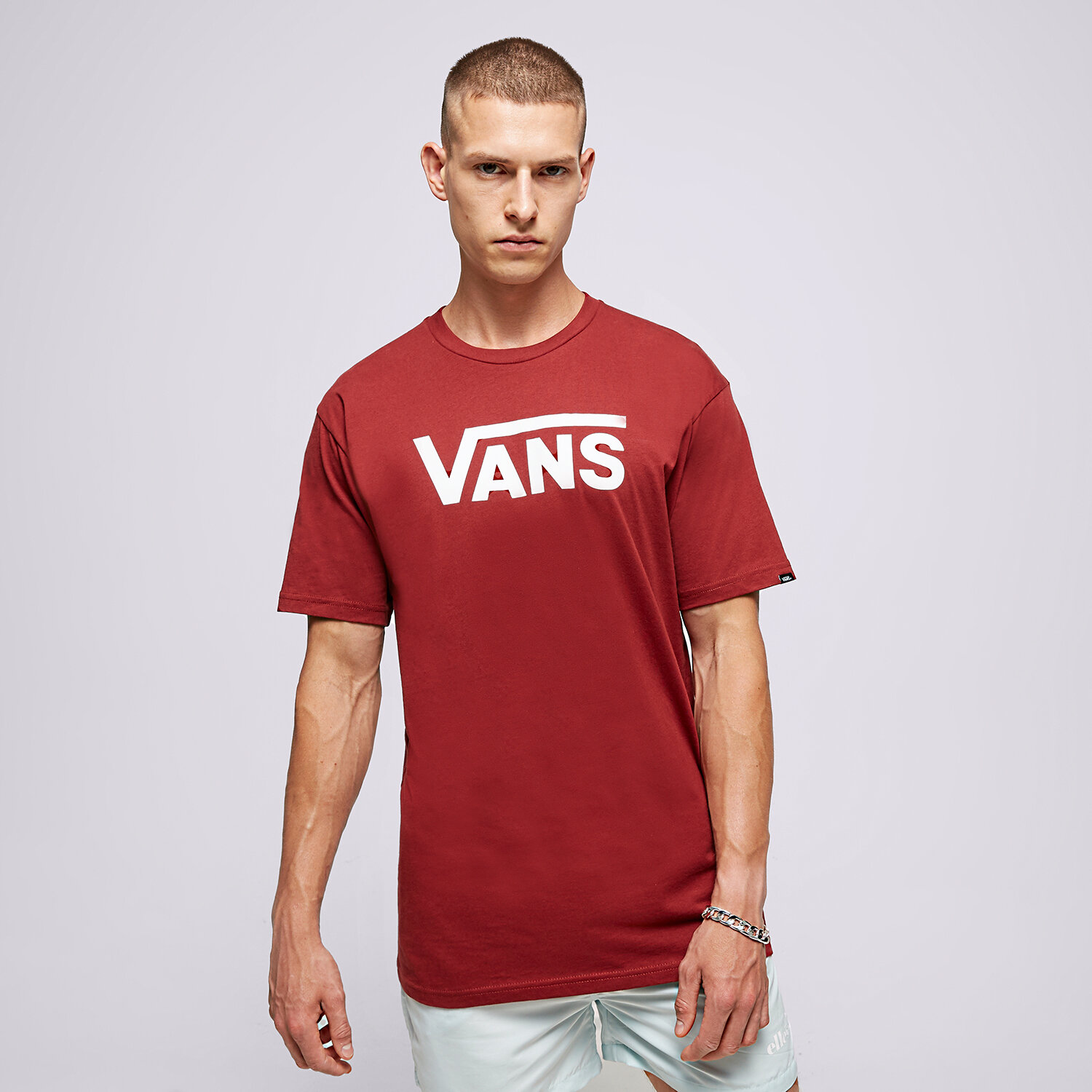 Bărbați tricou VANS TRICOU MN VANS CLASSIC SYRAH-WHITE VN000GGGBWD1 Bordo