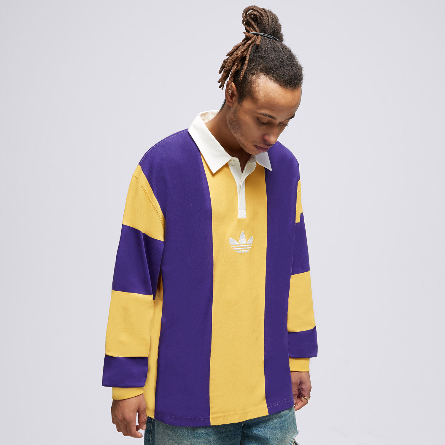 Bărbați tricou ADIDAS POLO HACK RUGB TEE IJ5956 Violet
