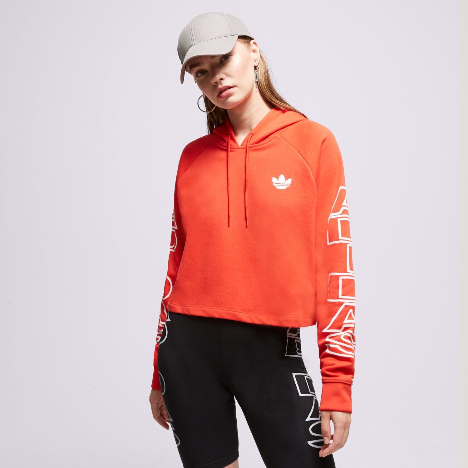 Femei bluză ADIDAS BLUZĂ CU GLUGĂ H20233 H20233 Roșu