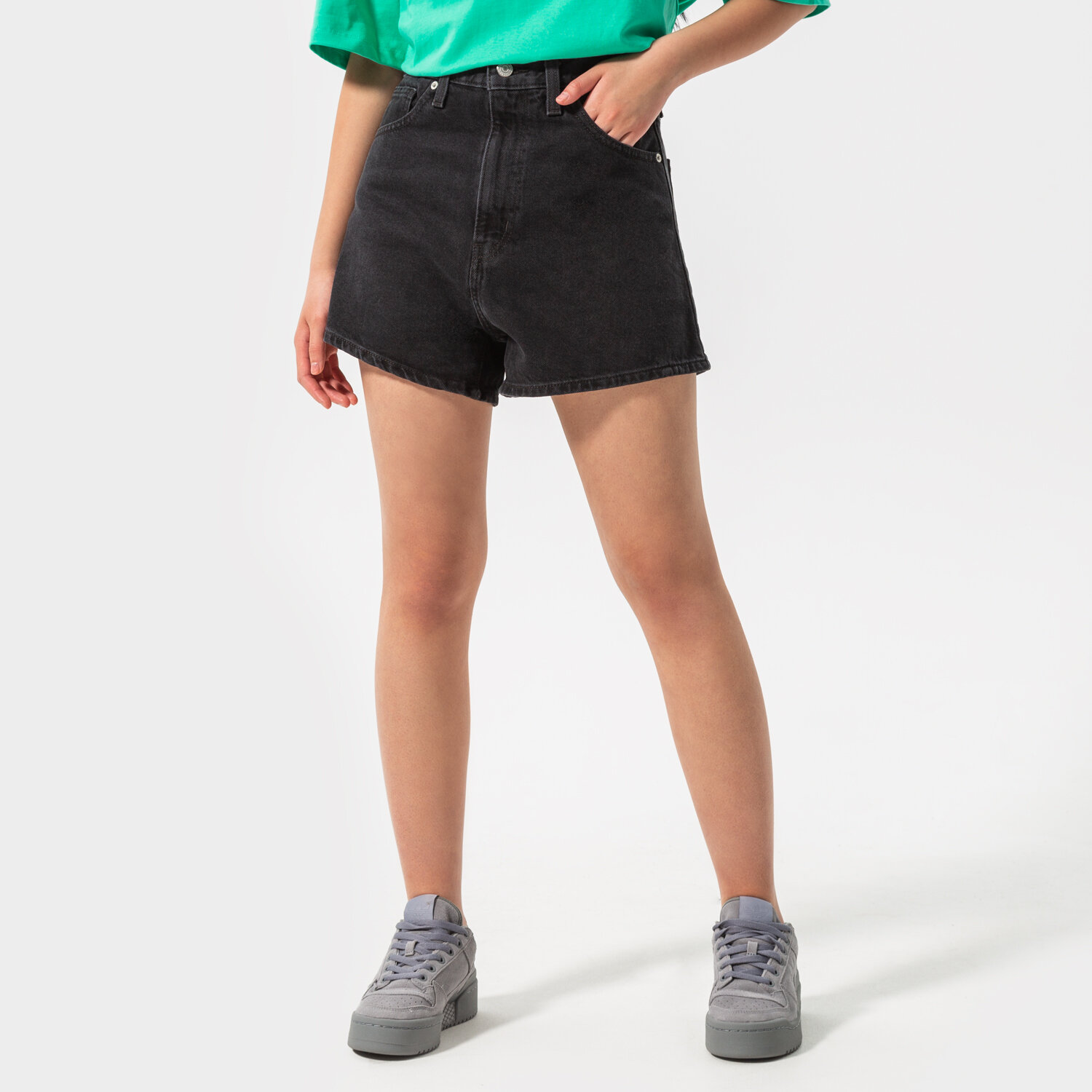 Femei pantaloni scurți LEVI'S PANTALONI SCURȚI HIGH WAISTED MOM SHORT