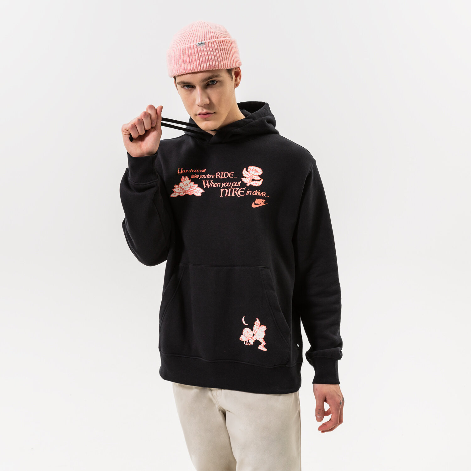 Bărbați bluză NIKE BLUZĂ CU GLUGĂ M NSW HOODIE OPEN CONCEPT DX1069-010 Negru